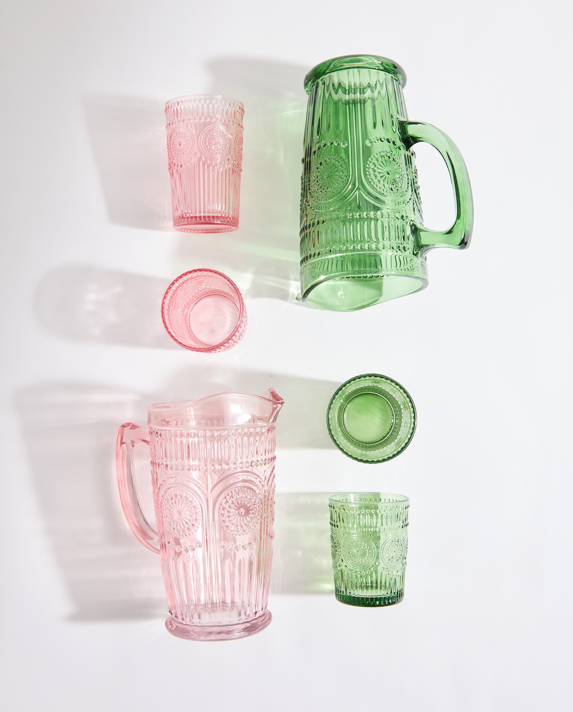Set de 2 vasos altos Damasco Verde-7