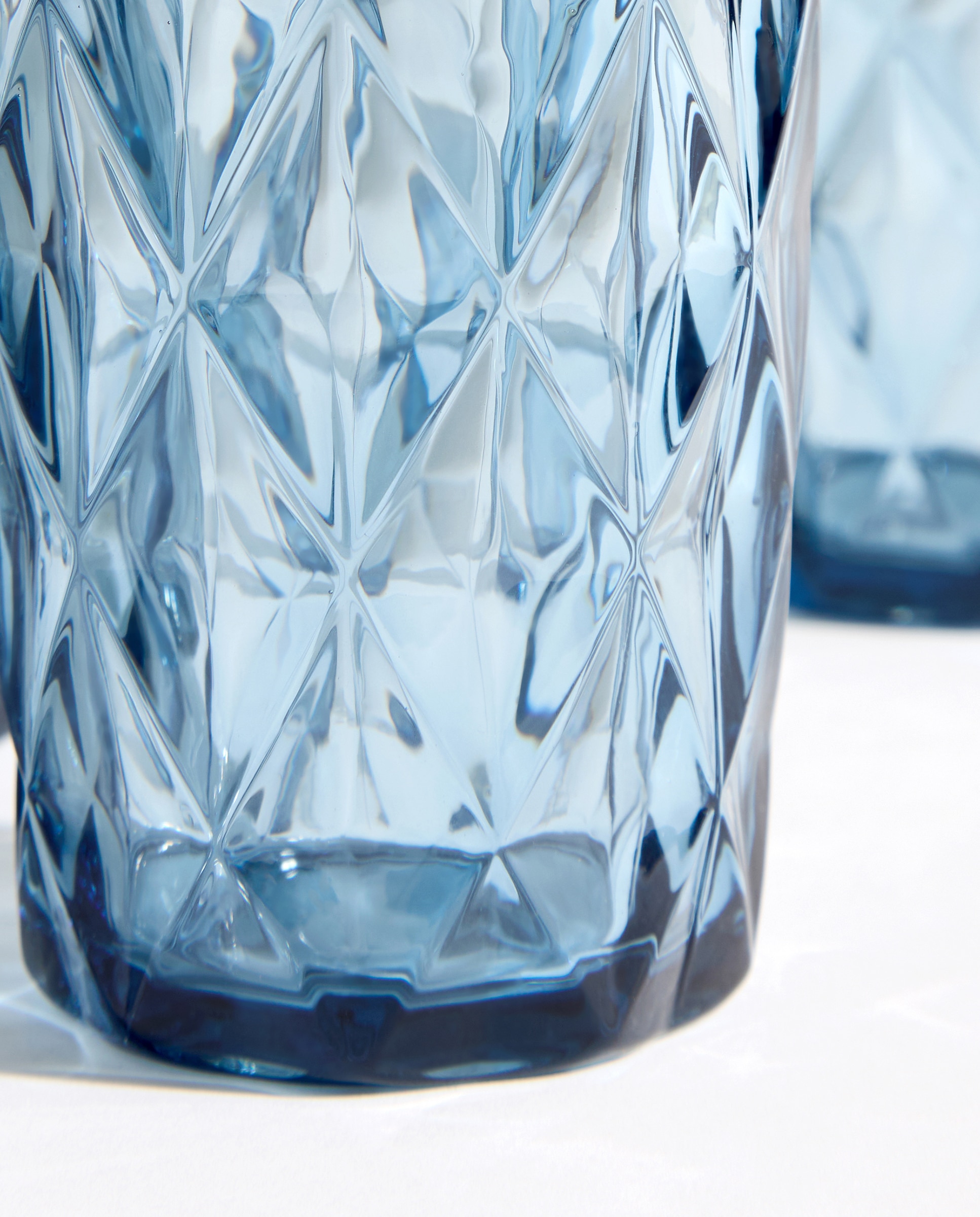 Set de 4 vasos altos de agua Rombo Azul-3