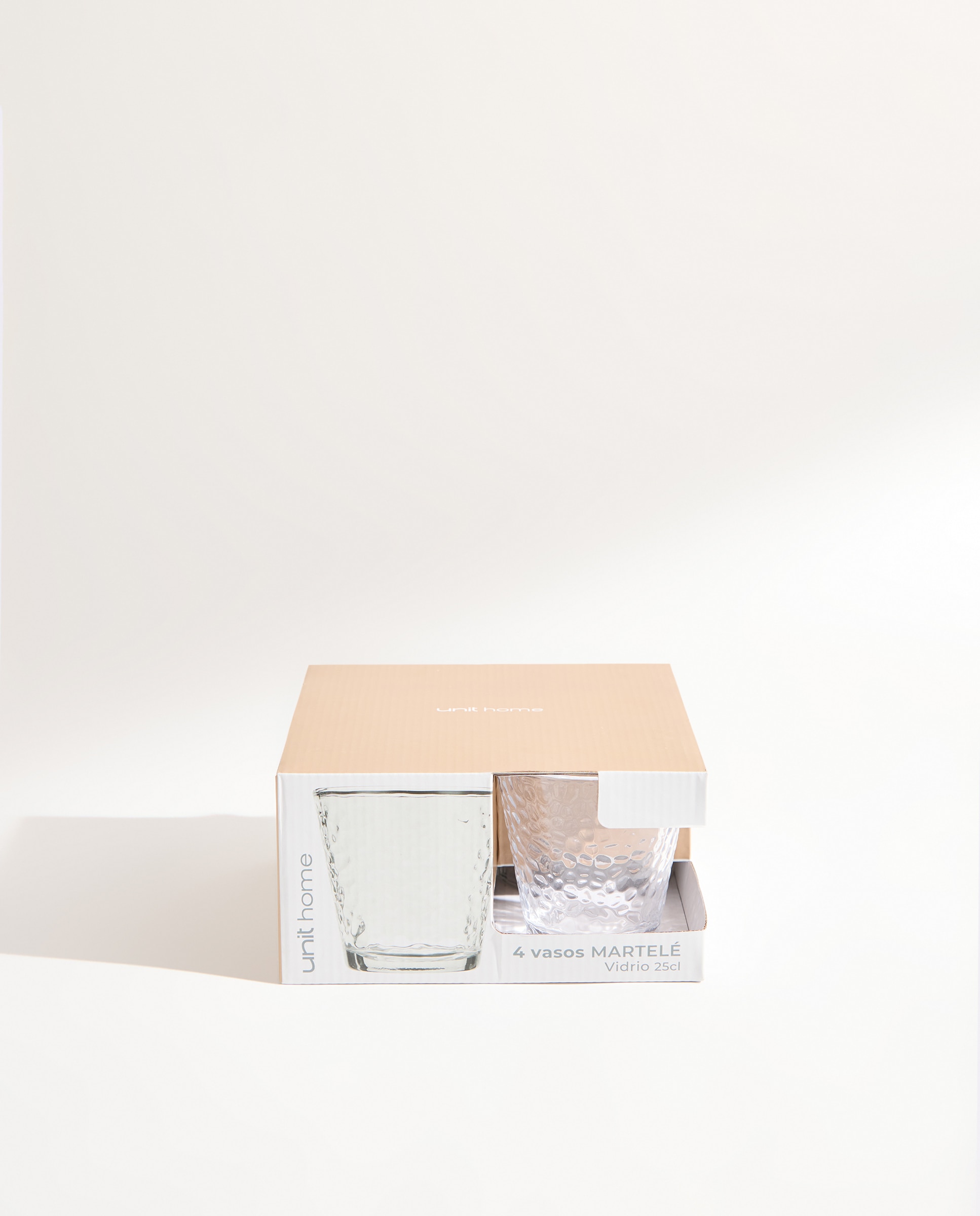 Set de 4 vasos bajos de agua Stone Transparente-5