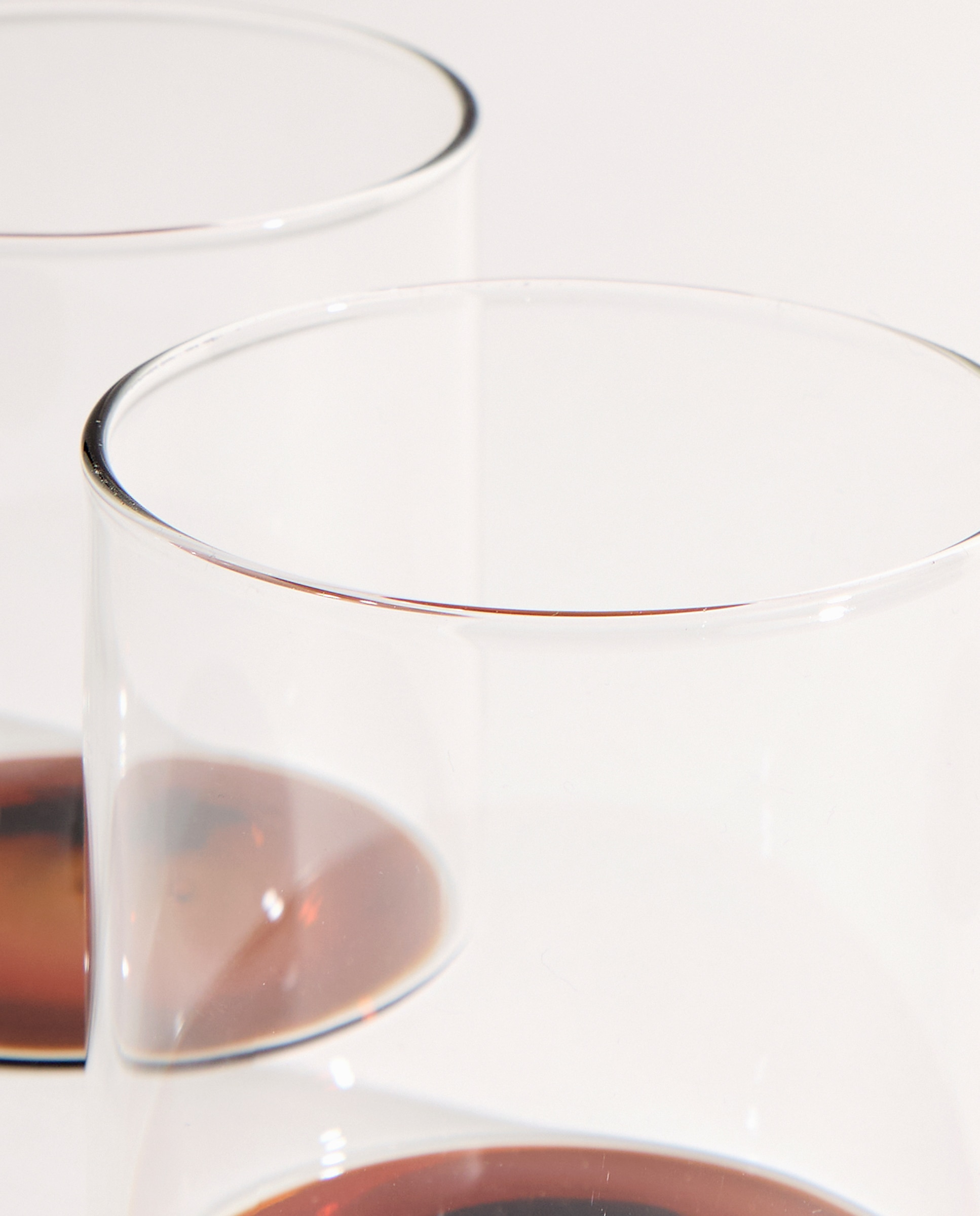 Set de 2 vasos bajos de agua de borosilicato Emma Ámbar-2