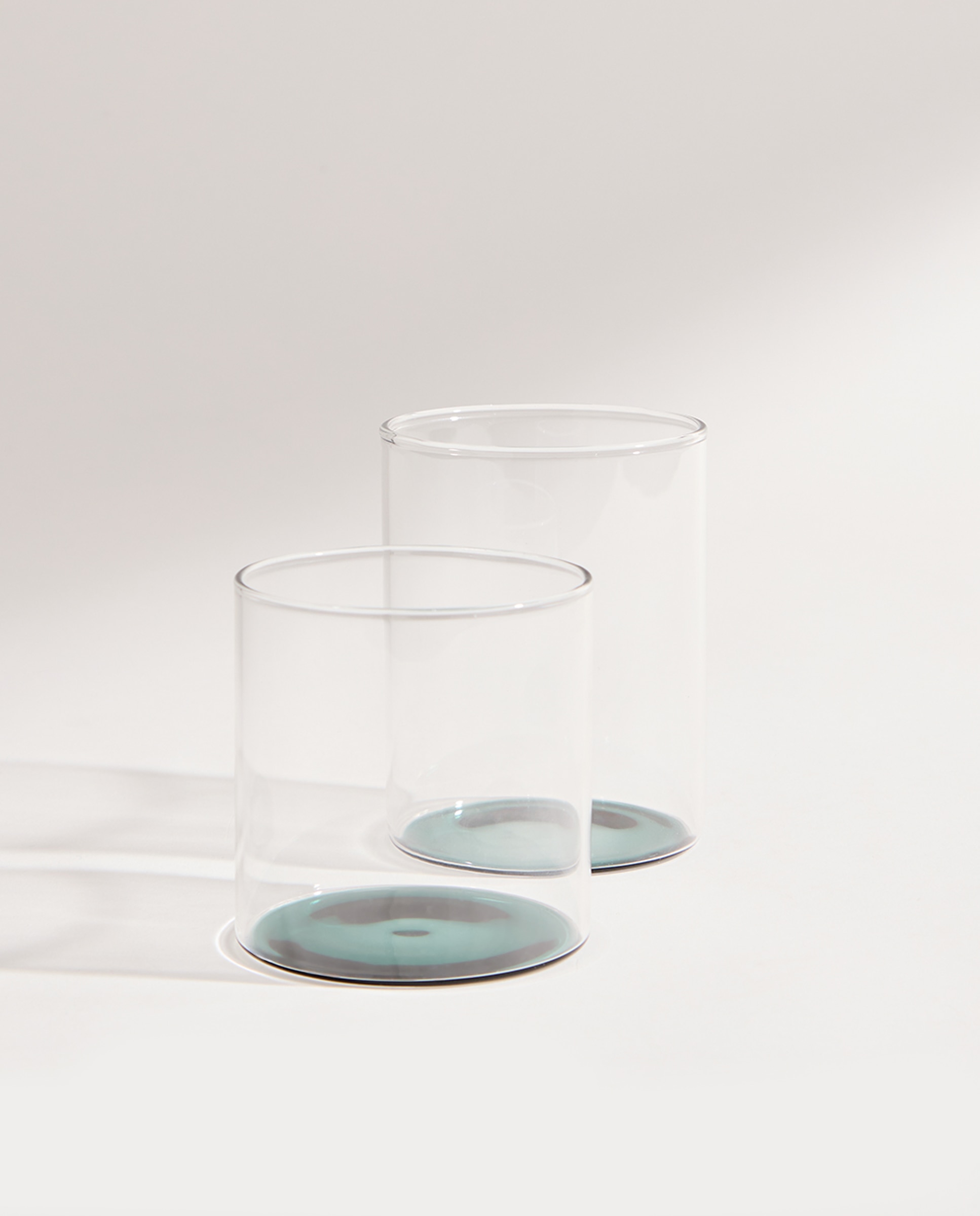 Set de 2 vasos bajos de agua de borosilicato Emma Verde-4