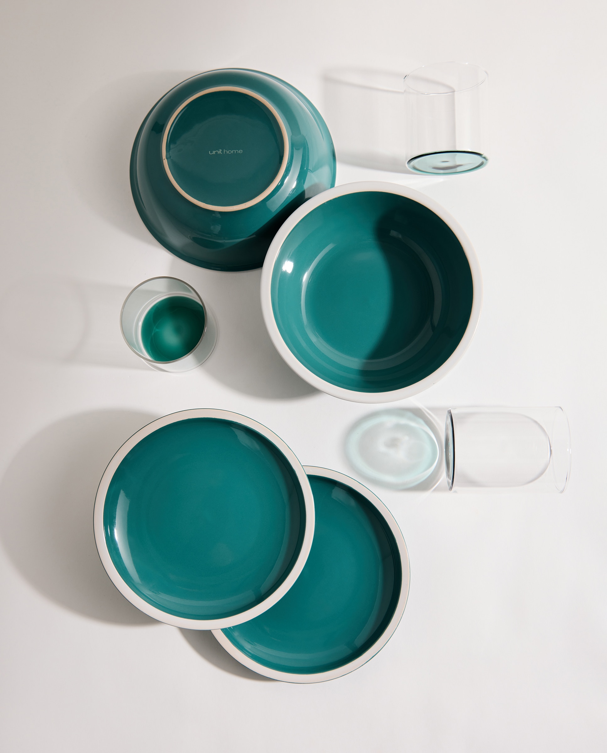 Set de 2 vasos bajos de agua de borosilicato Emma Verde-6