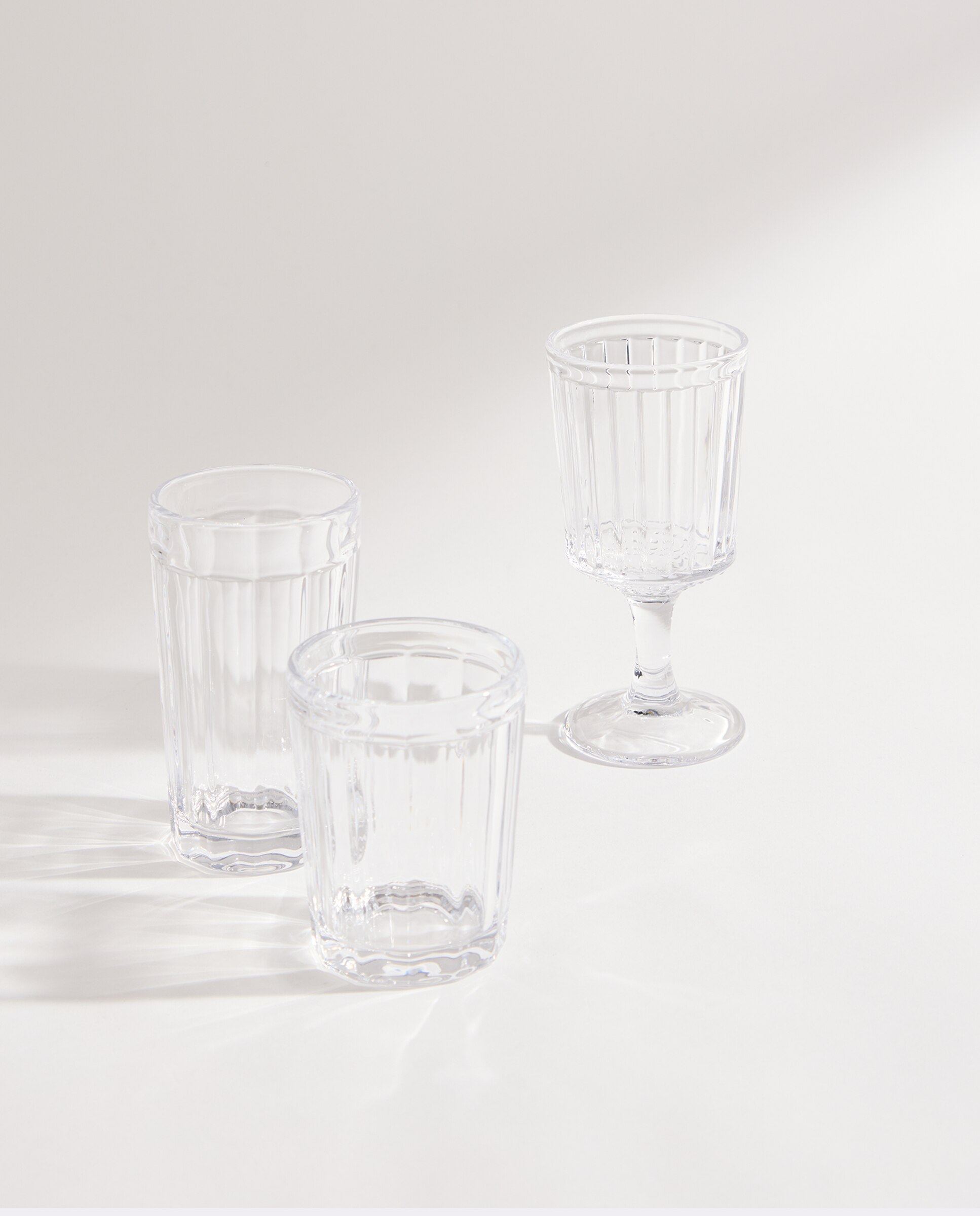 Set de 2 vasos bajos de agua Festón Blanco-5