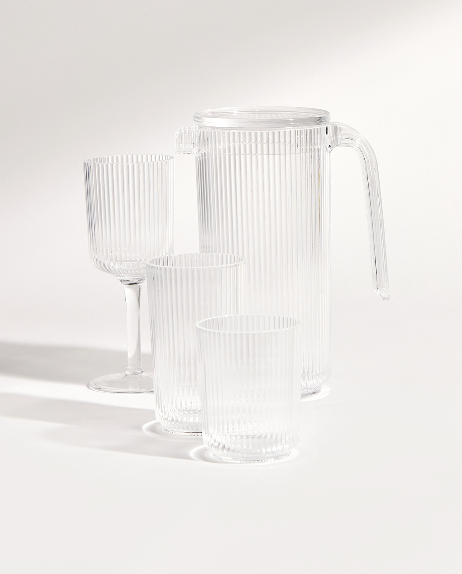 Vaso de agua bajo acrílico Line Transparente-4