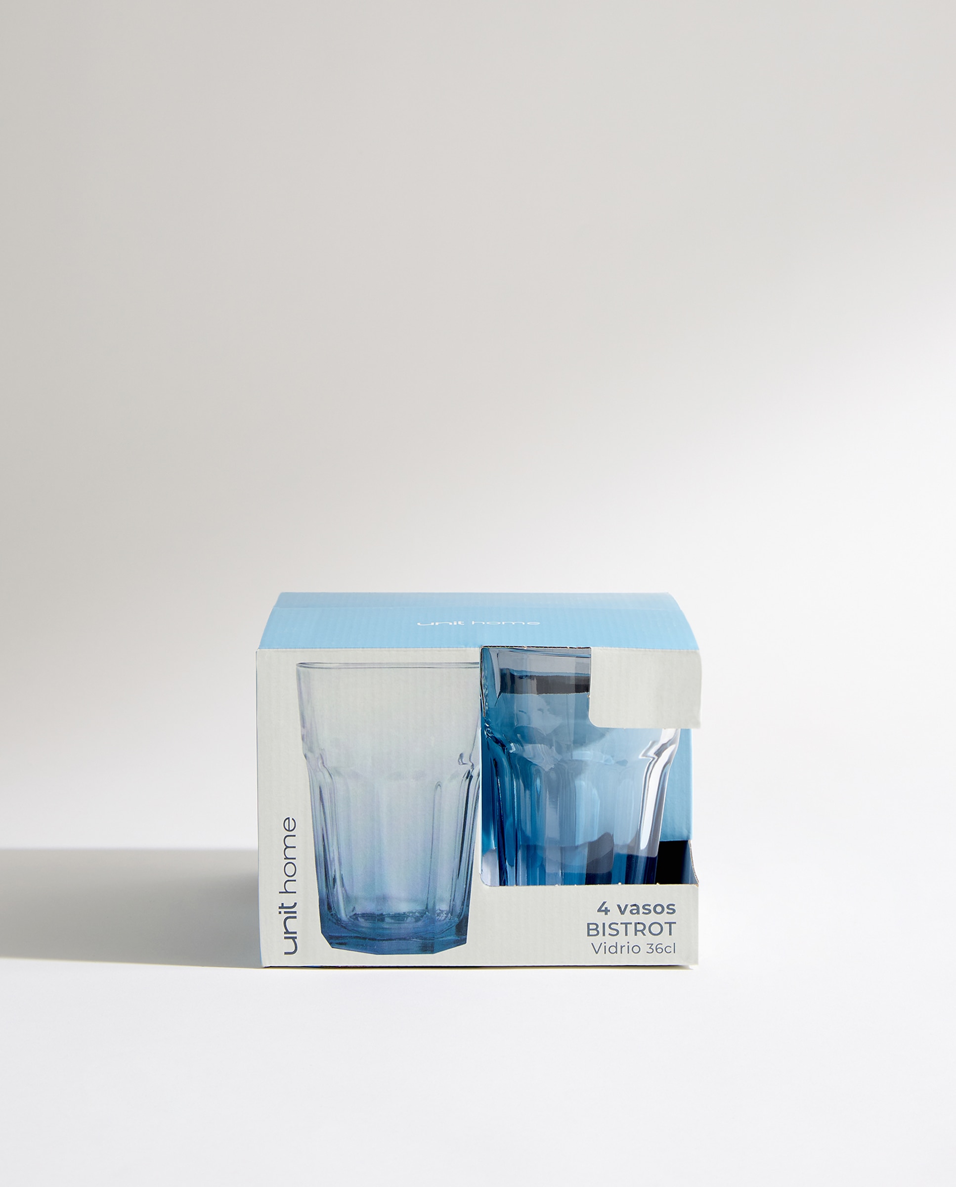 Set de 4 vasos de agua Bistrot Azul-4
