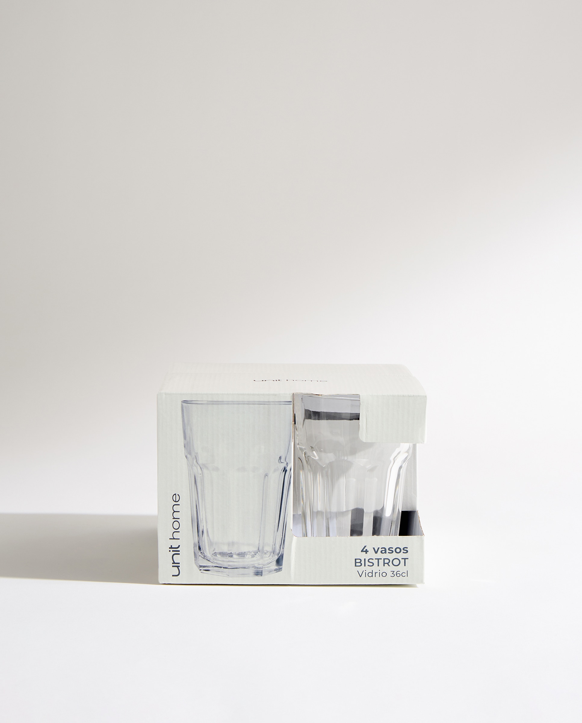 Set de 4 vasos de agua Bistrot Transparente-4
