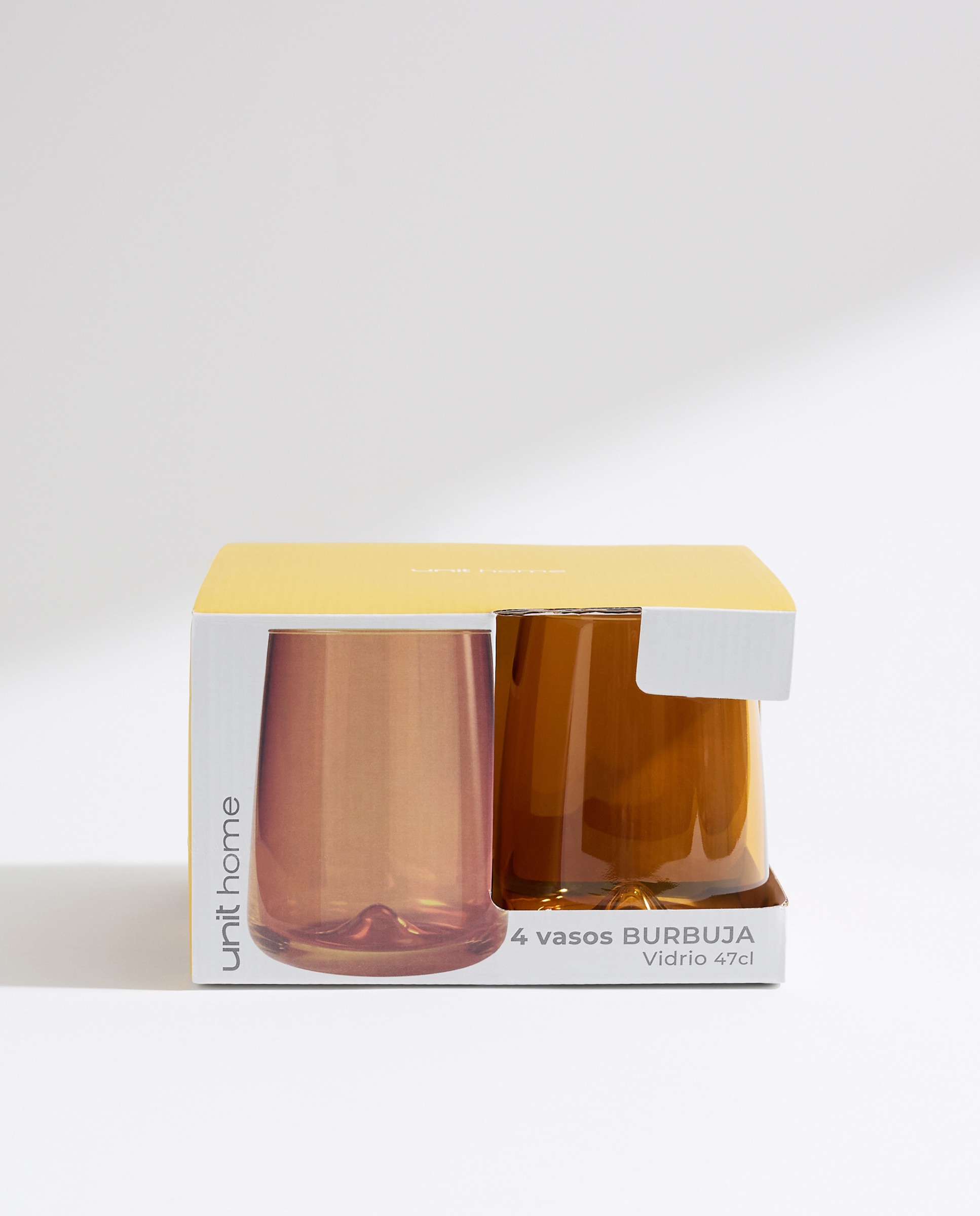 Set de 4 vasos color Burbuja Mostaza-5