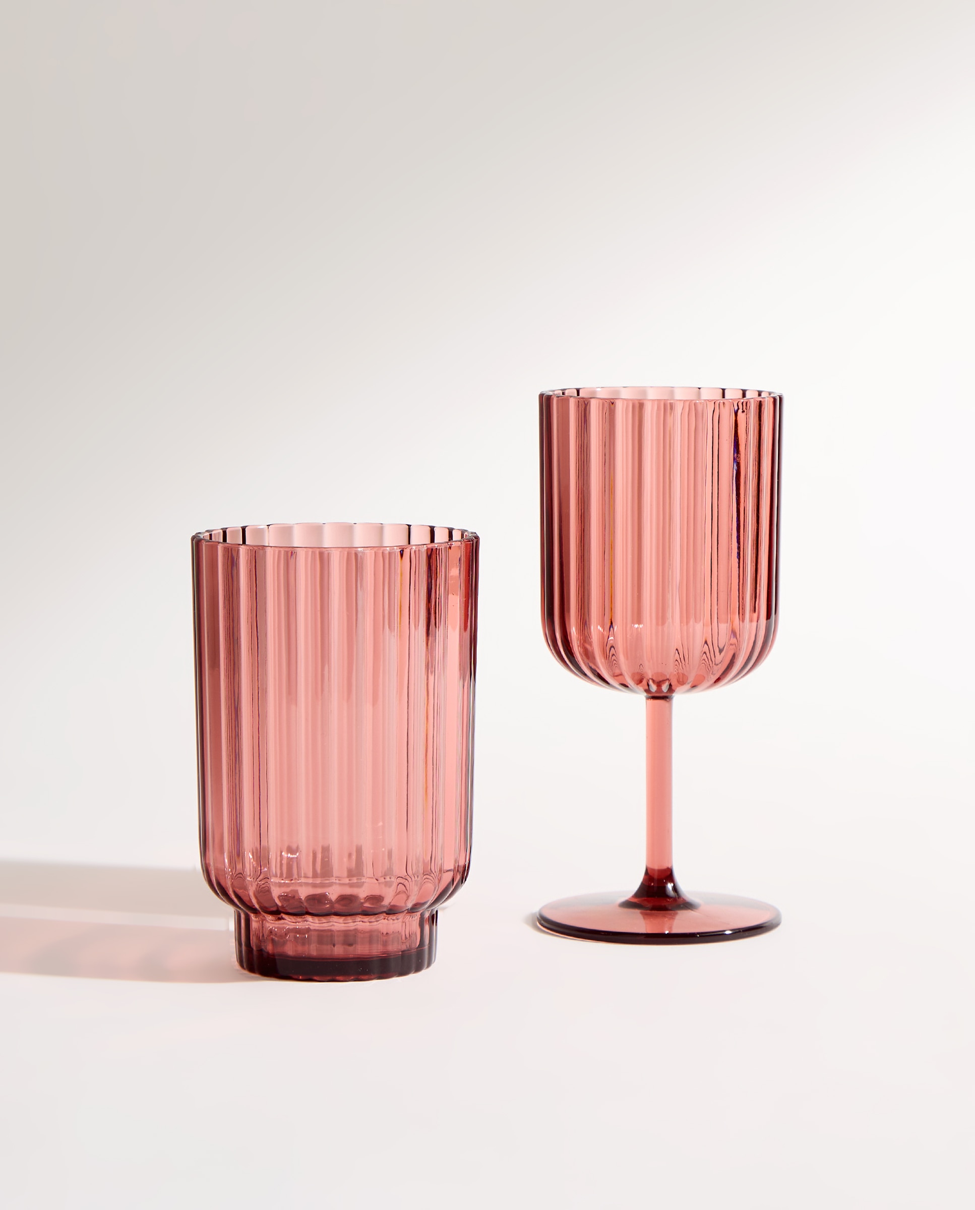 Vaso alto acrílico Tulip Rosa-4