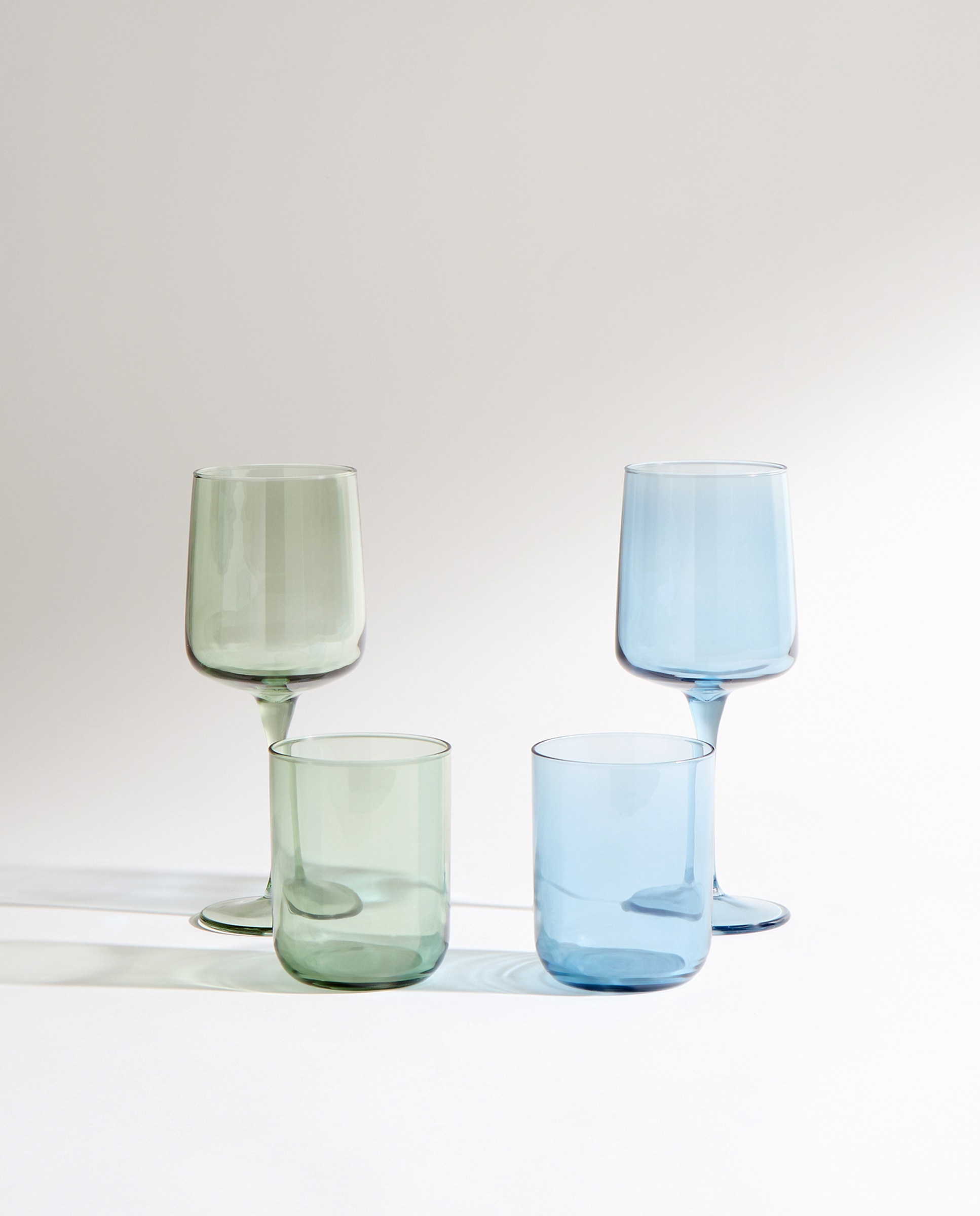 Set de 4 copas de vino Ágata Azul-6