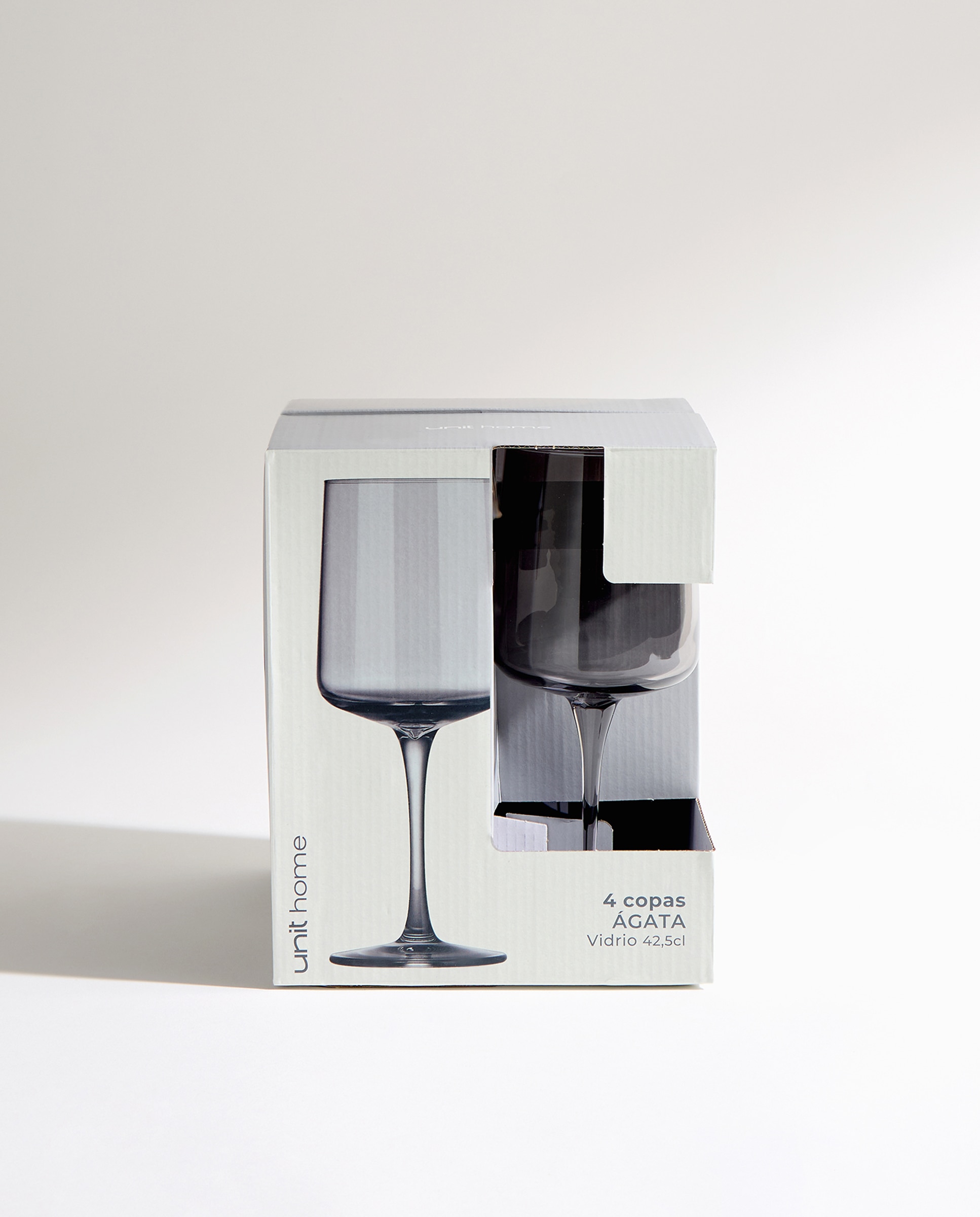 Set de 4 copas de vino Ágata Gris claro-4