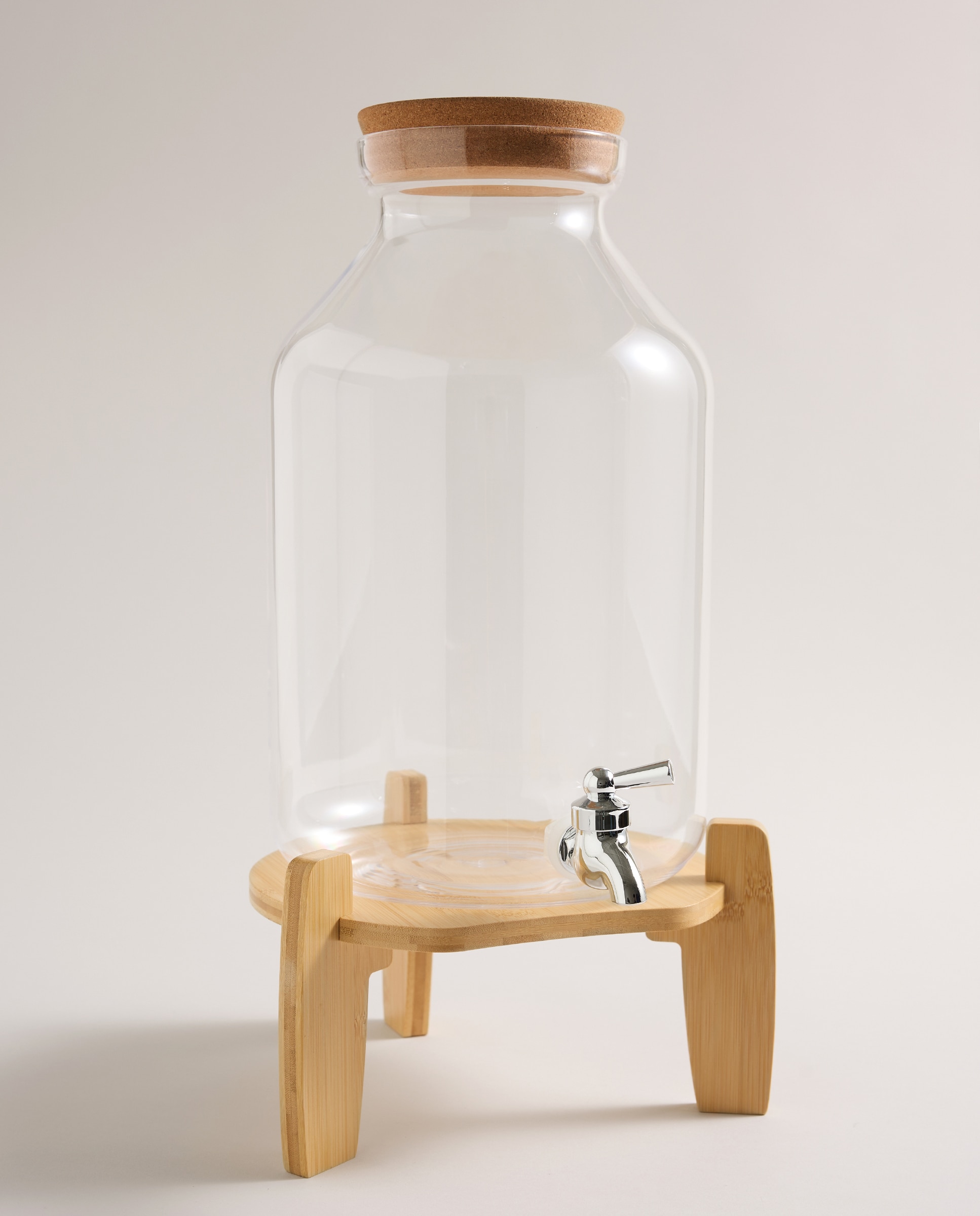 Imagen 0 de Dispensador de bebidas con soporte de bambú Lechera