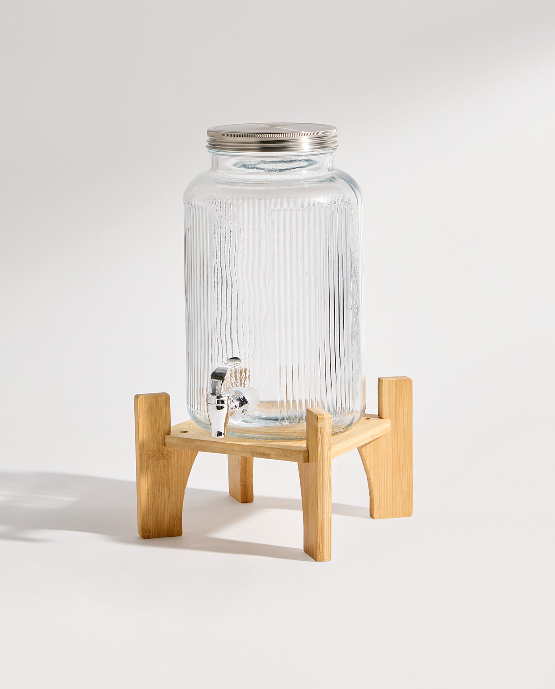Dispensador de bebidas con soporte Verín Transparente-2