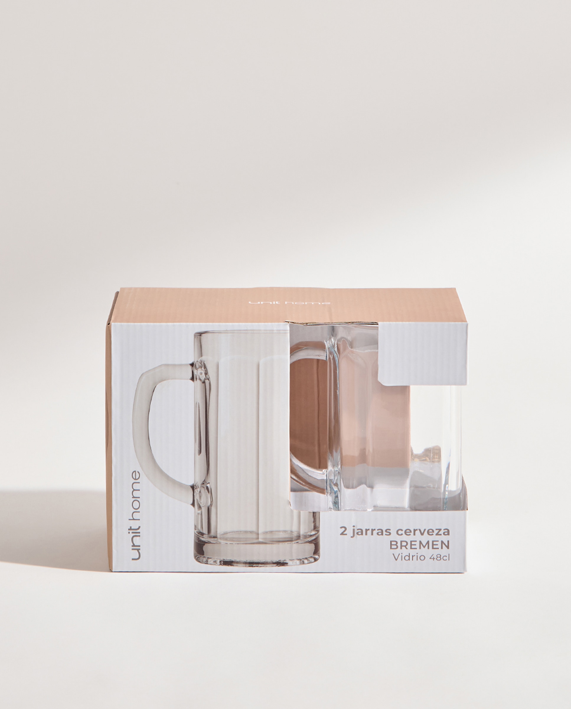 Set de 2 jarras de cerveza Bremen Transparente-4