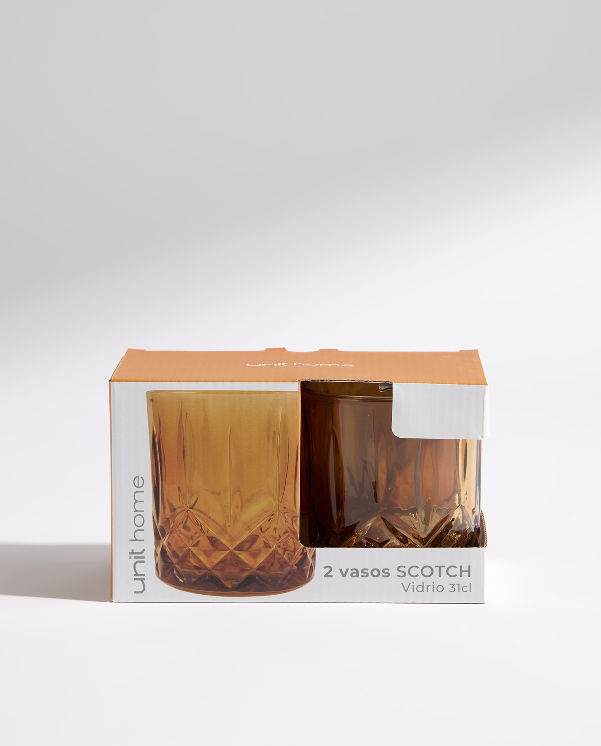 Set de 2 vasos de agua Río Ámbar-4