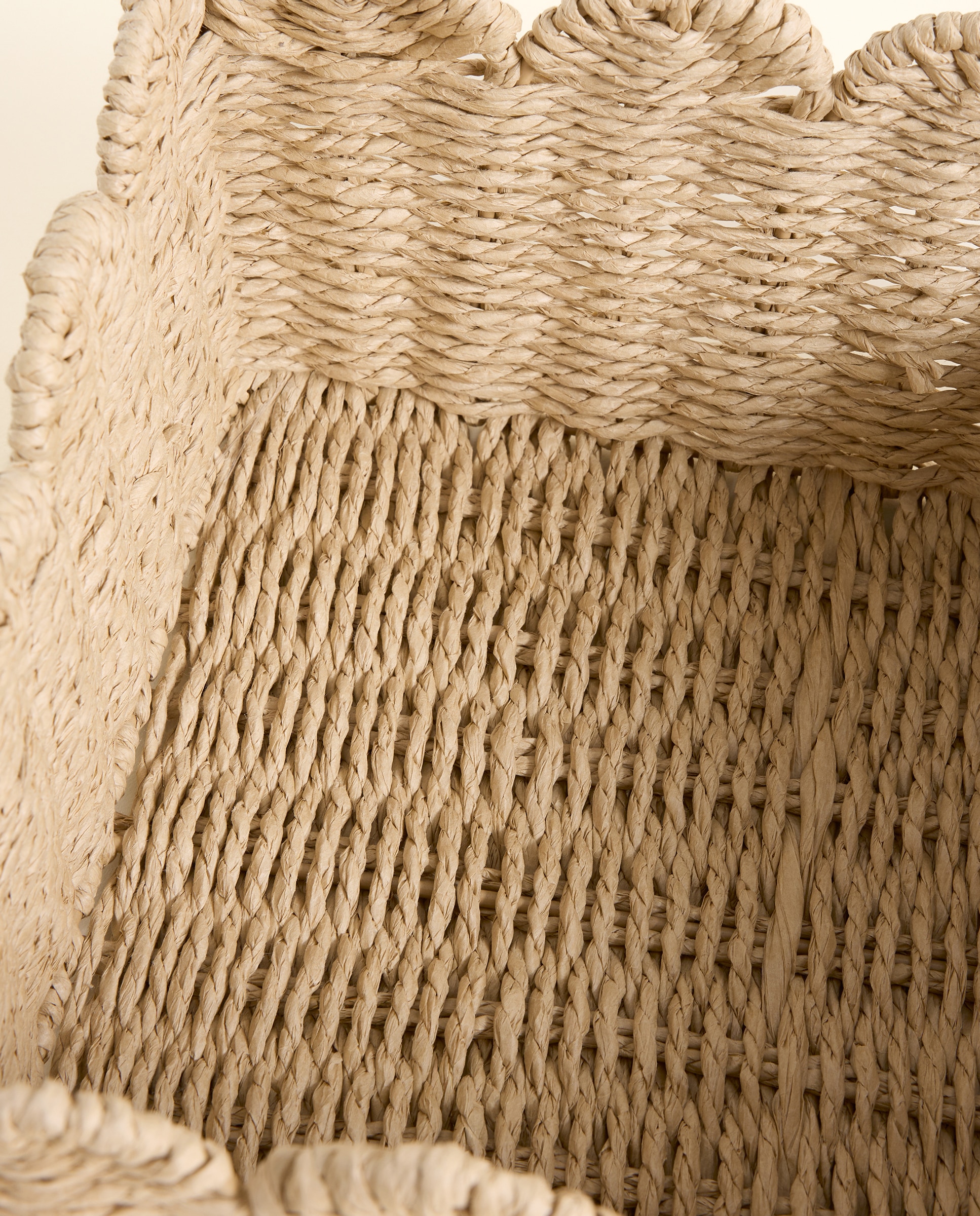 Cesto ondas de papel Infantil Beige-2