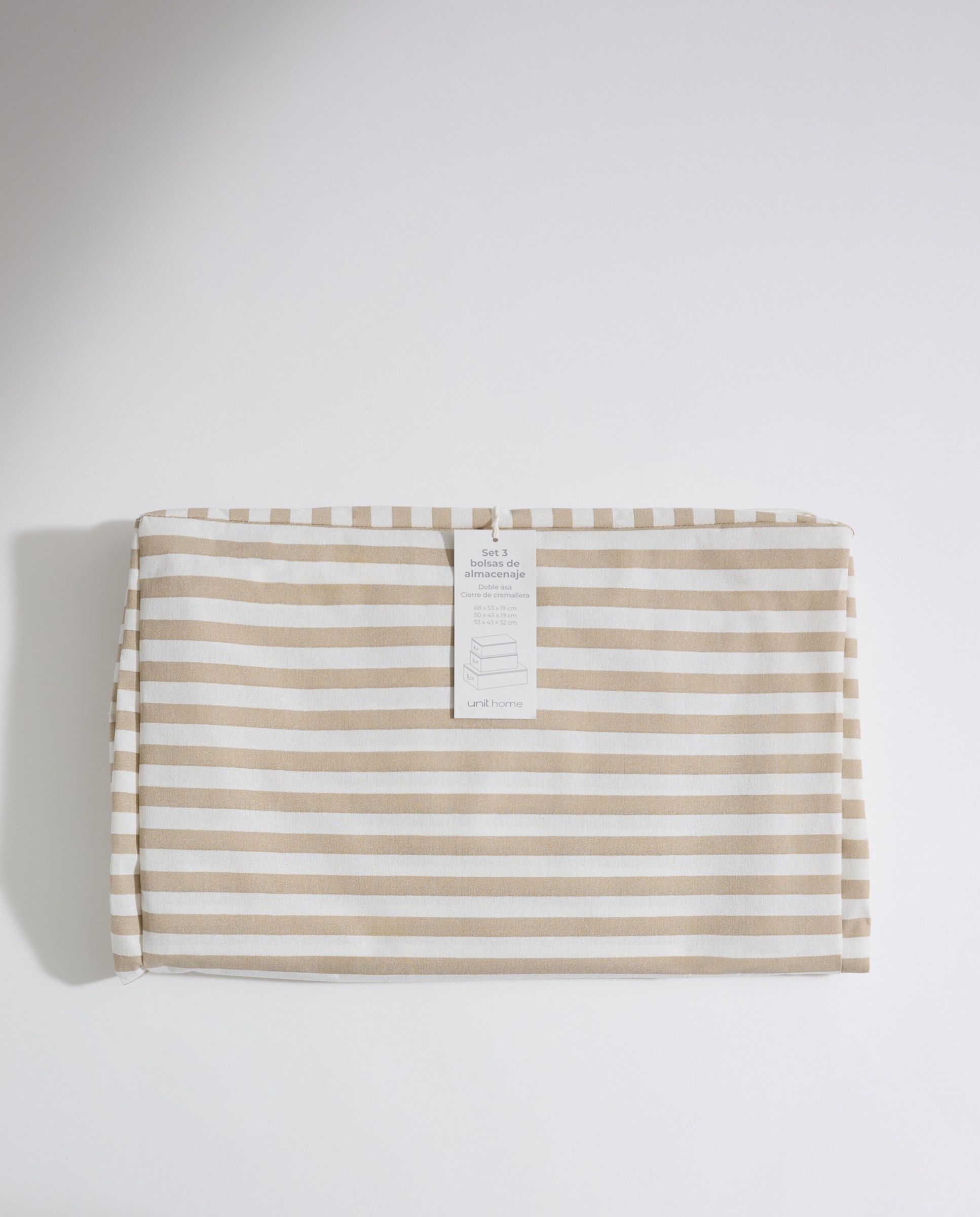 Set de 3 cajas plegables Beige-6
