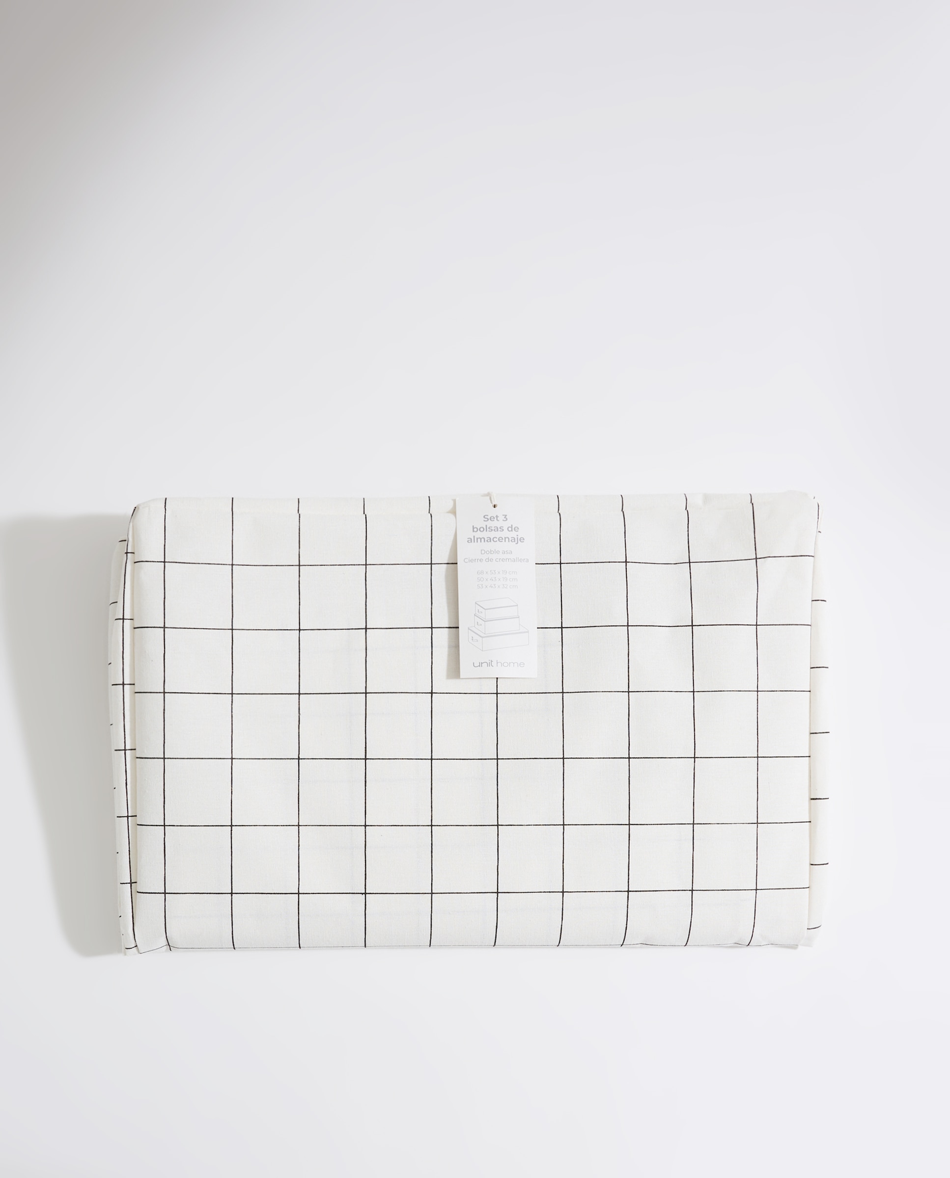 Set de 3 cajas plegables Blanco-6