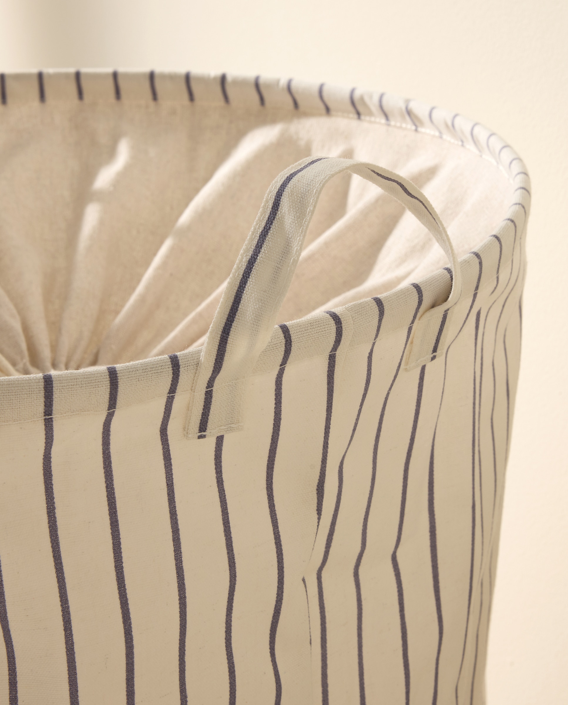 Cesto de ropa plegable Rayas azul Baño Azul oscuro-3