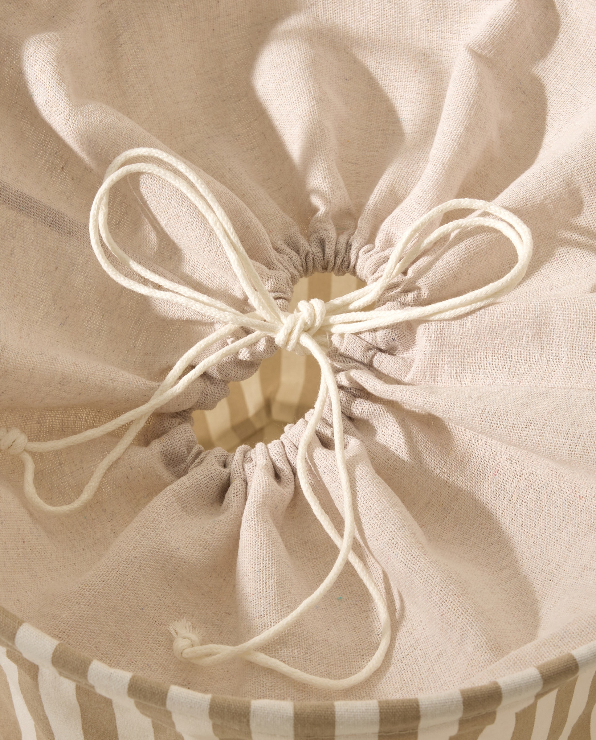 Cesto de ropa plegable Rayas beige Baño Azul-2