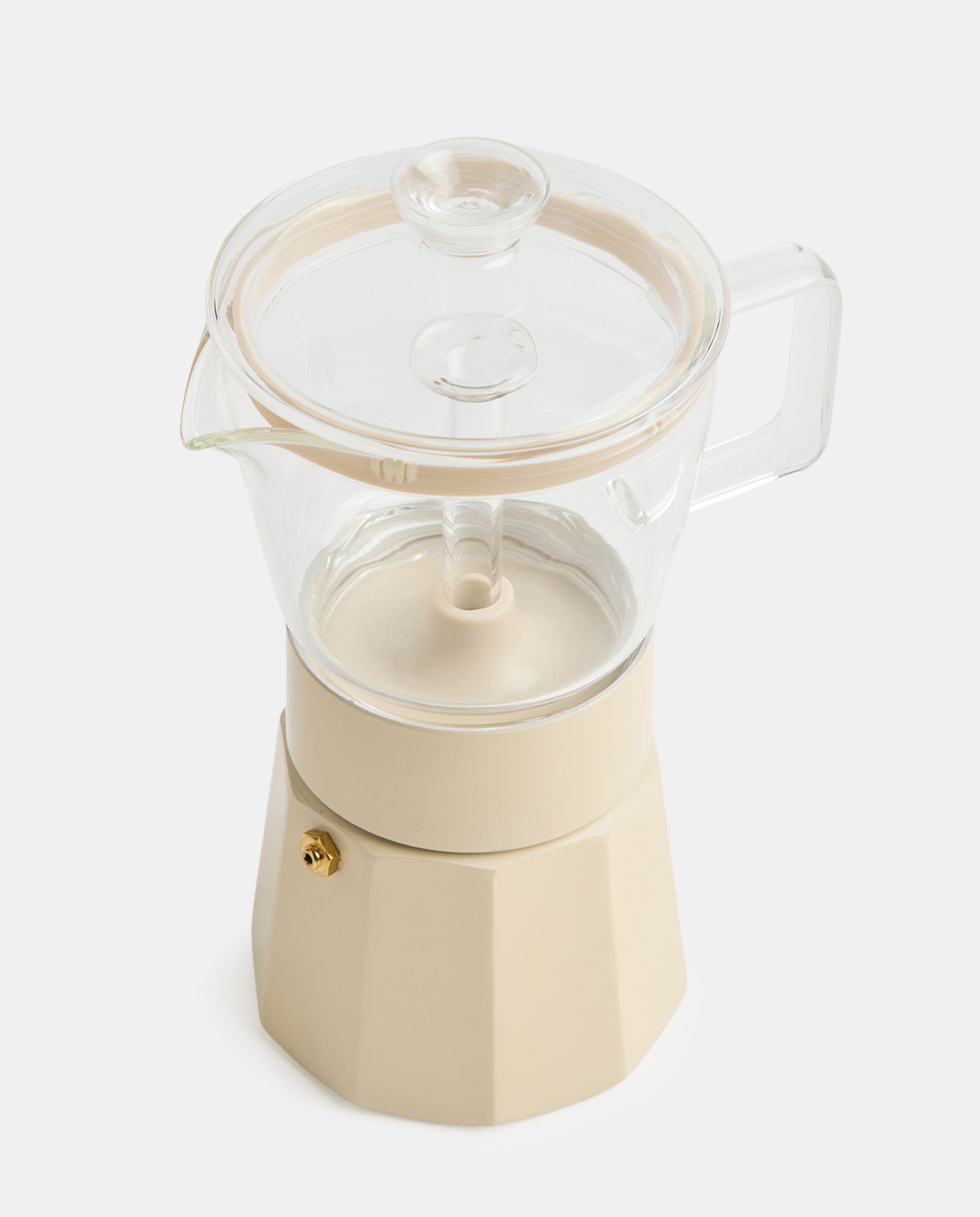 Imagen 0 de Cafetera de vidrio y aluminio para 6 tazas crudo