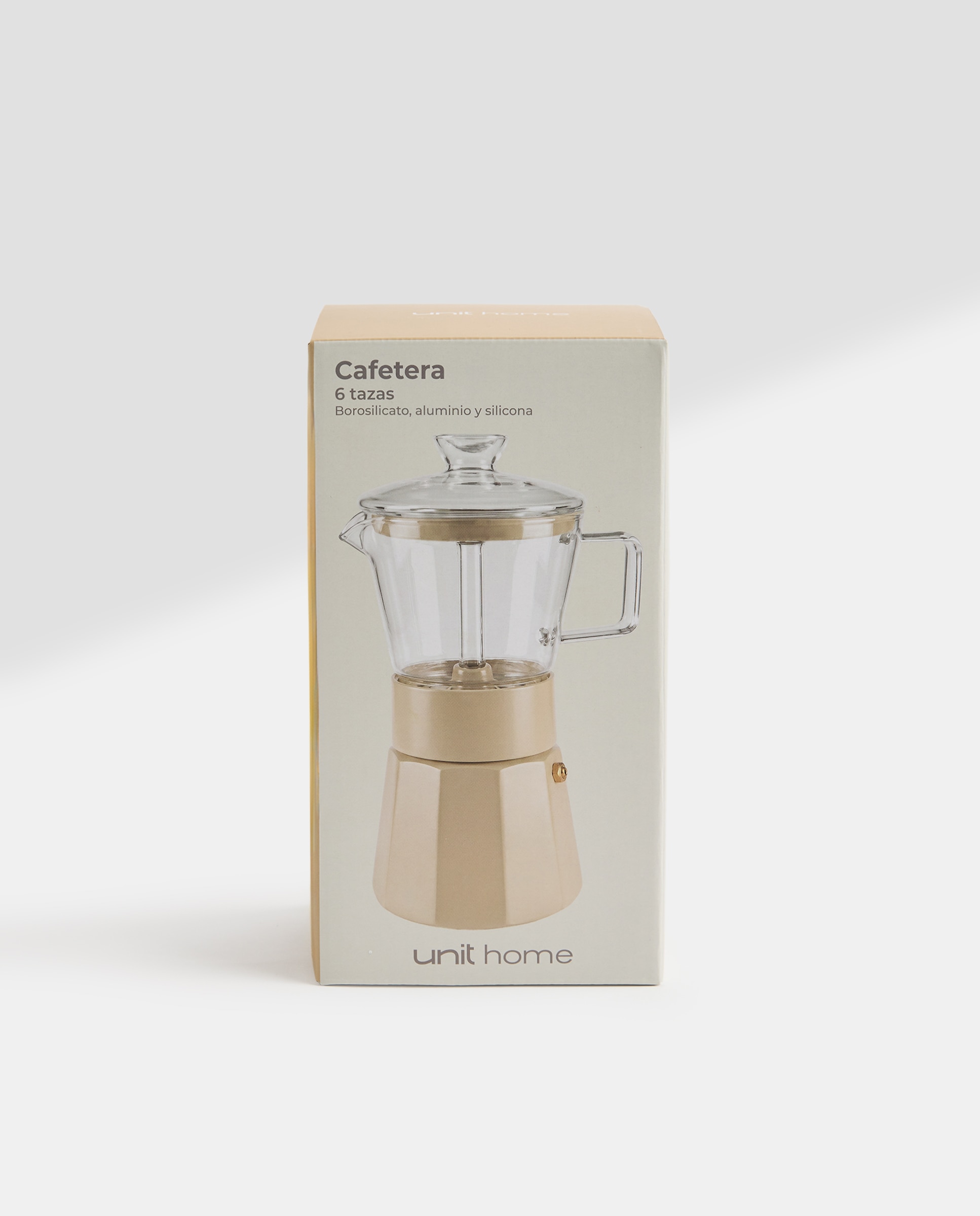 Cafetera de vidrio y aluminio para 6 tazas crudo Crudo-5