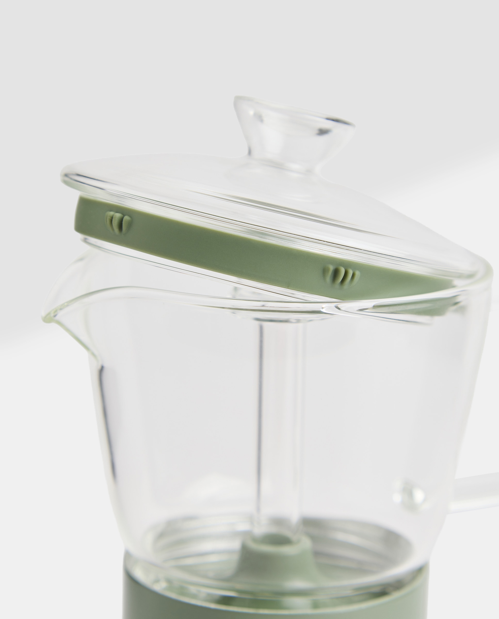 Cafetera de vidrio y aluminio para 6 tazas verde Verde-3