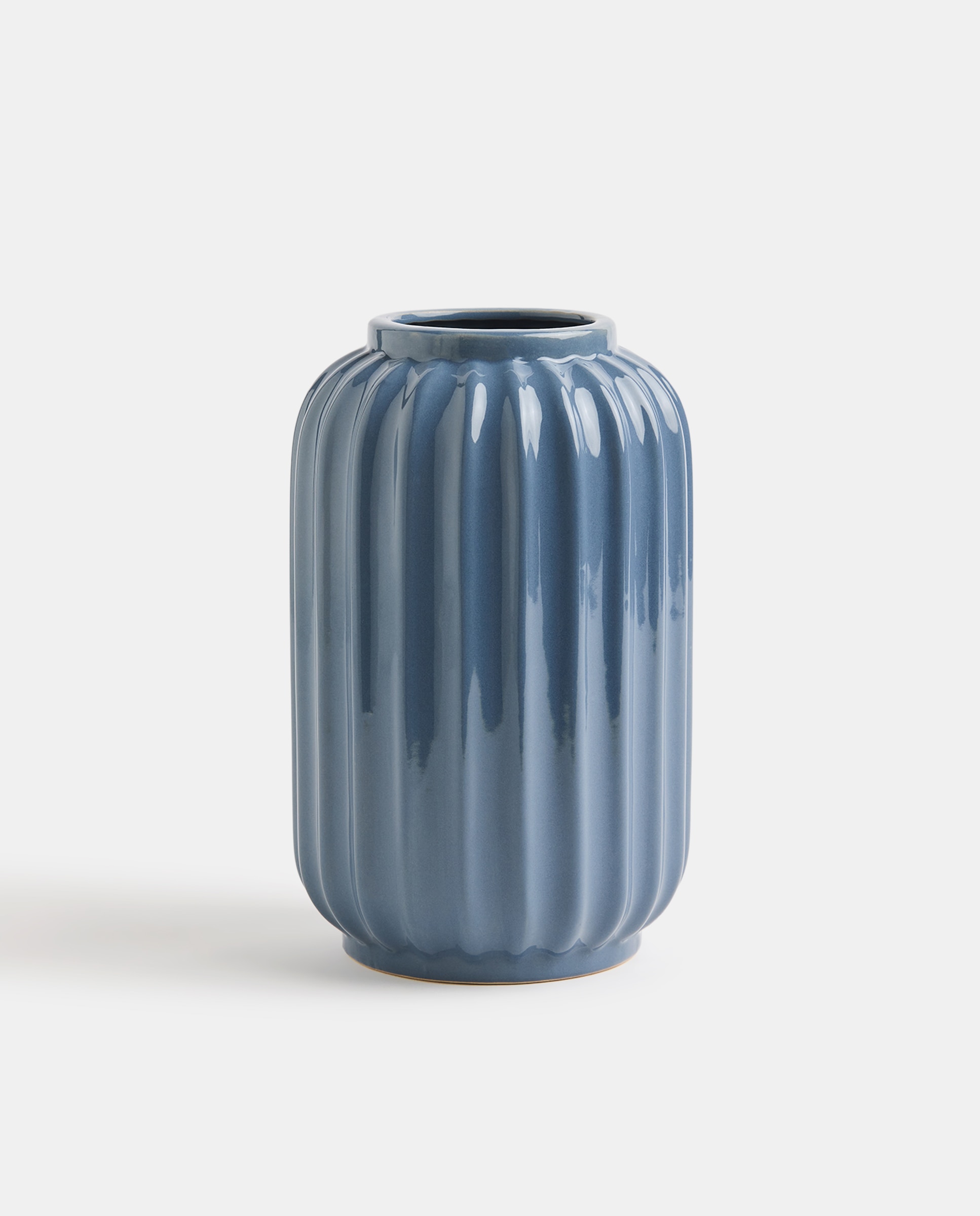 Imagen 0 de Jarrón decorativo de cerámica azul 22,5 cm