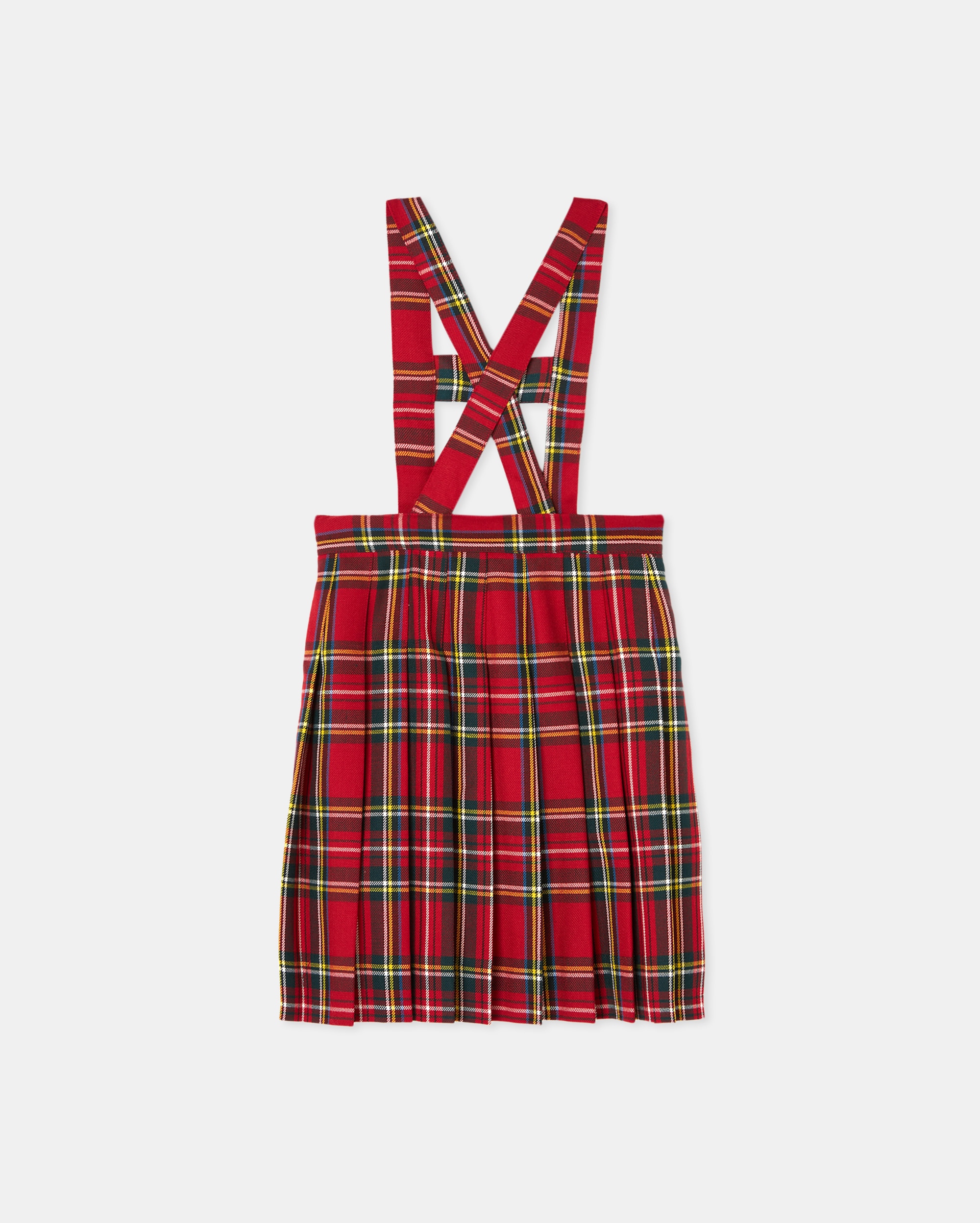 Falda de uniforme, con tirantes hasta talla 8 - Kids El Corte Inglés - Rojo Rojo-2