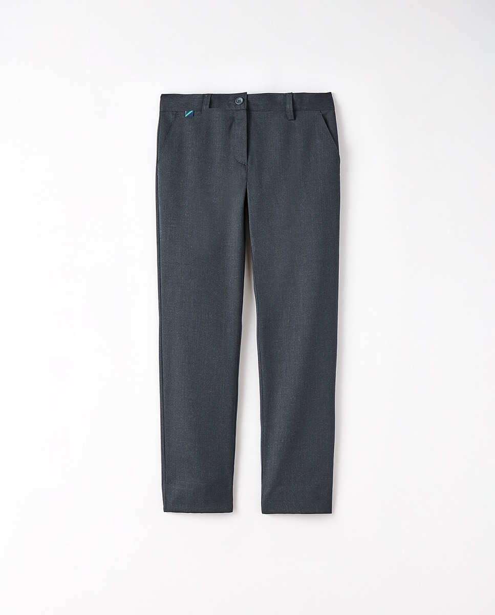 Imagen 0 de Pantalón femenino largo vestir cinturilla ajustable Gris