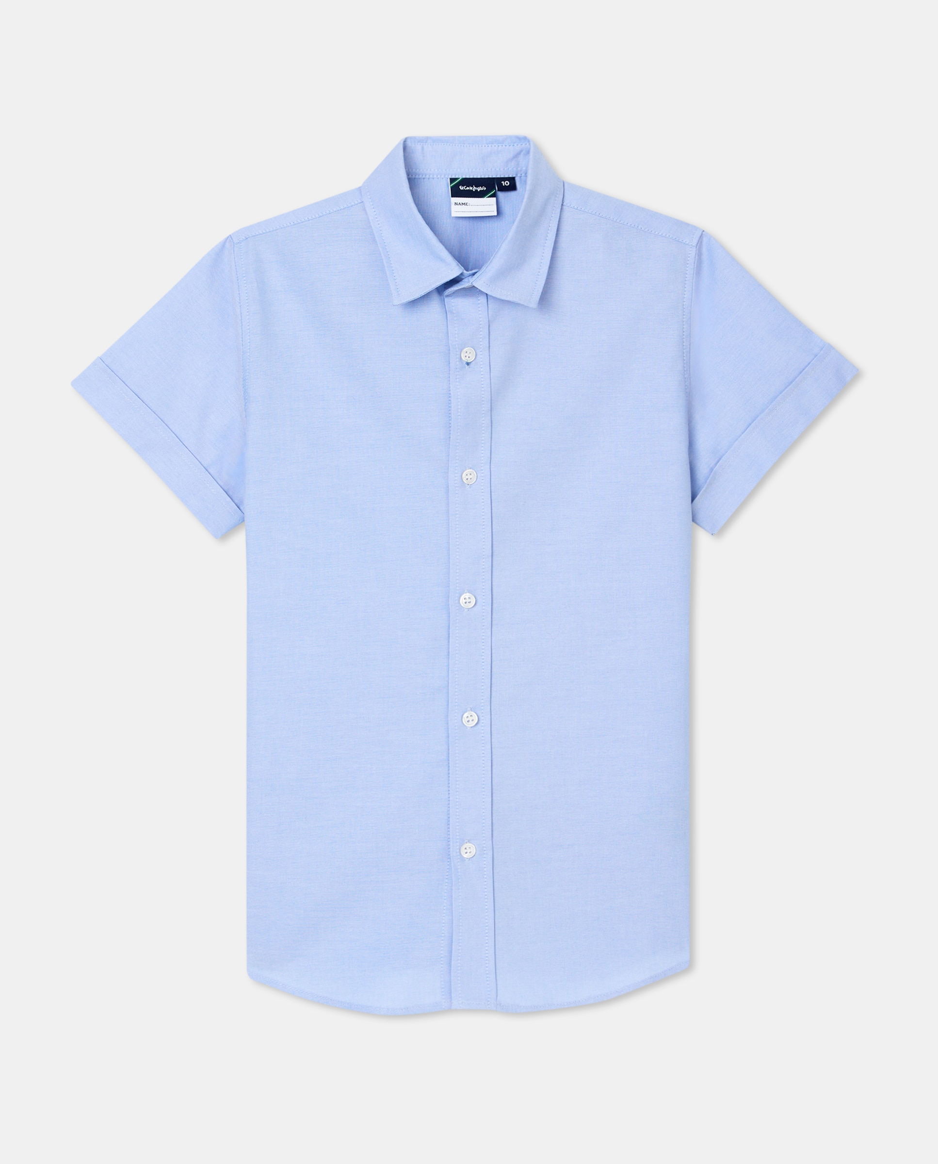 Camisa oxford manga corta - Kids El Corte Inglés - Azul Azul-1
