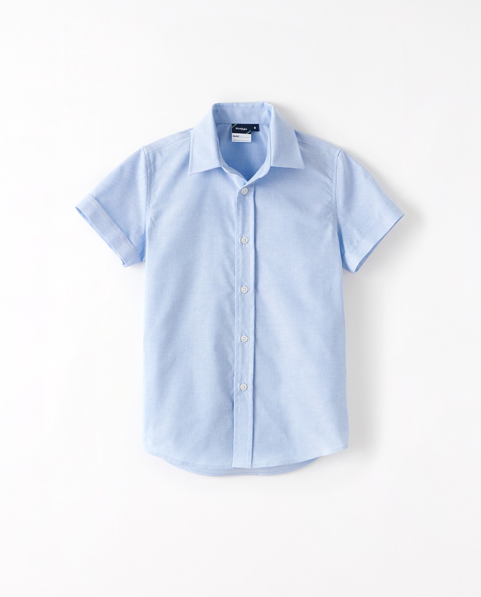 Camisa oxford manga corta - Kids El Corte Inglés - Azul Azul-3