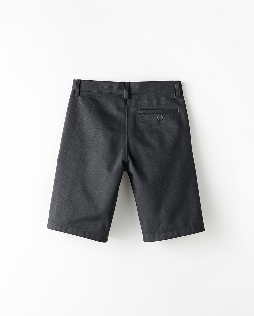 Pantalón corto chino cinturilla ajustable - Kids El Corte Inglés - Gris Gris-4