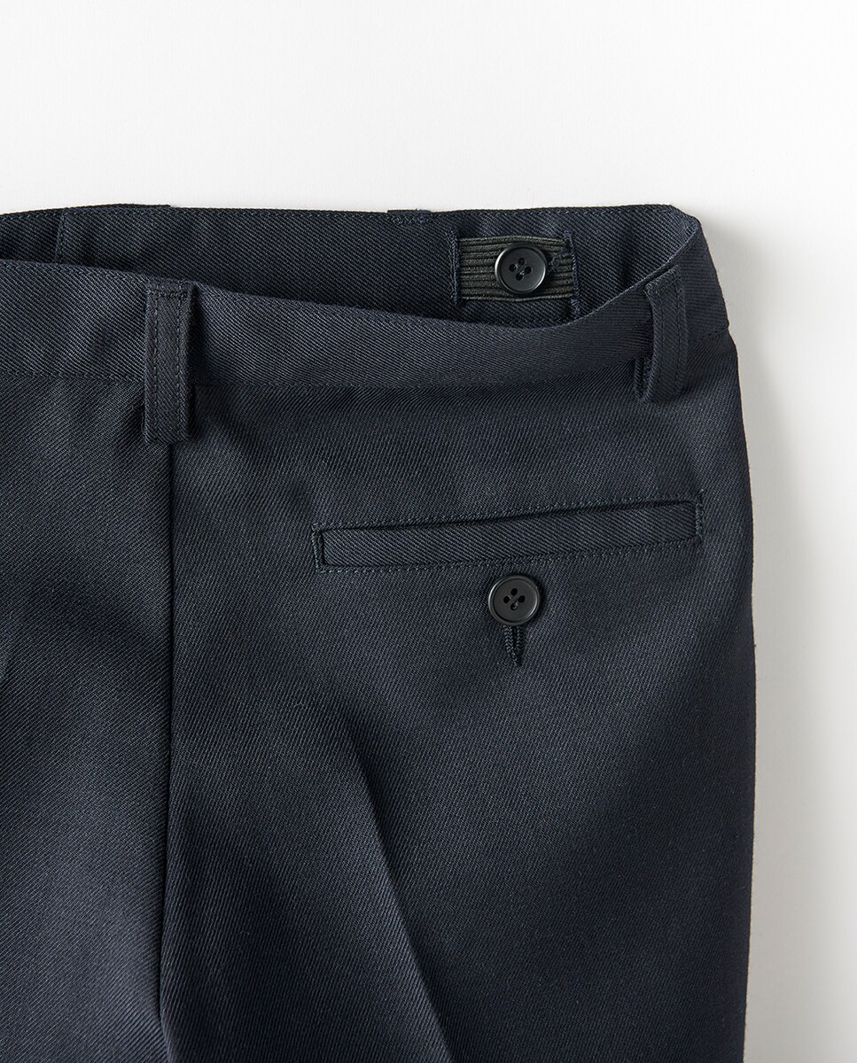 Pantalón corto vestir cinturilla ajustable - Kids El Corte Inglés - Marino Marino-3