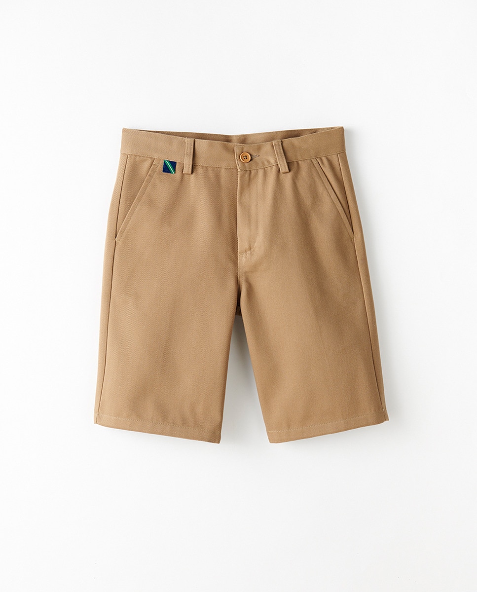 Pantalón corto chino cinturilla ajustable - Kids El Corte Inglés - Beige Beige-3
