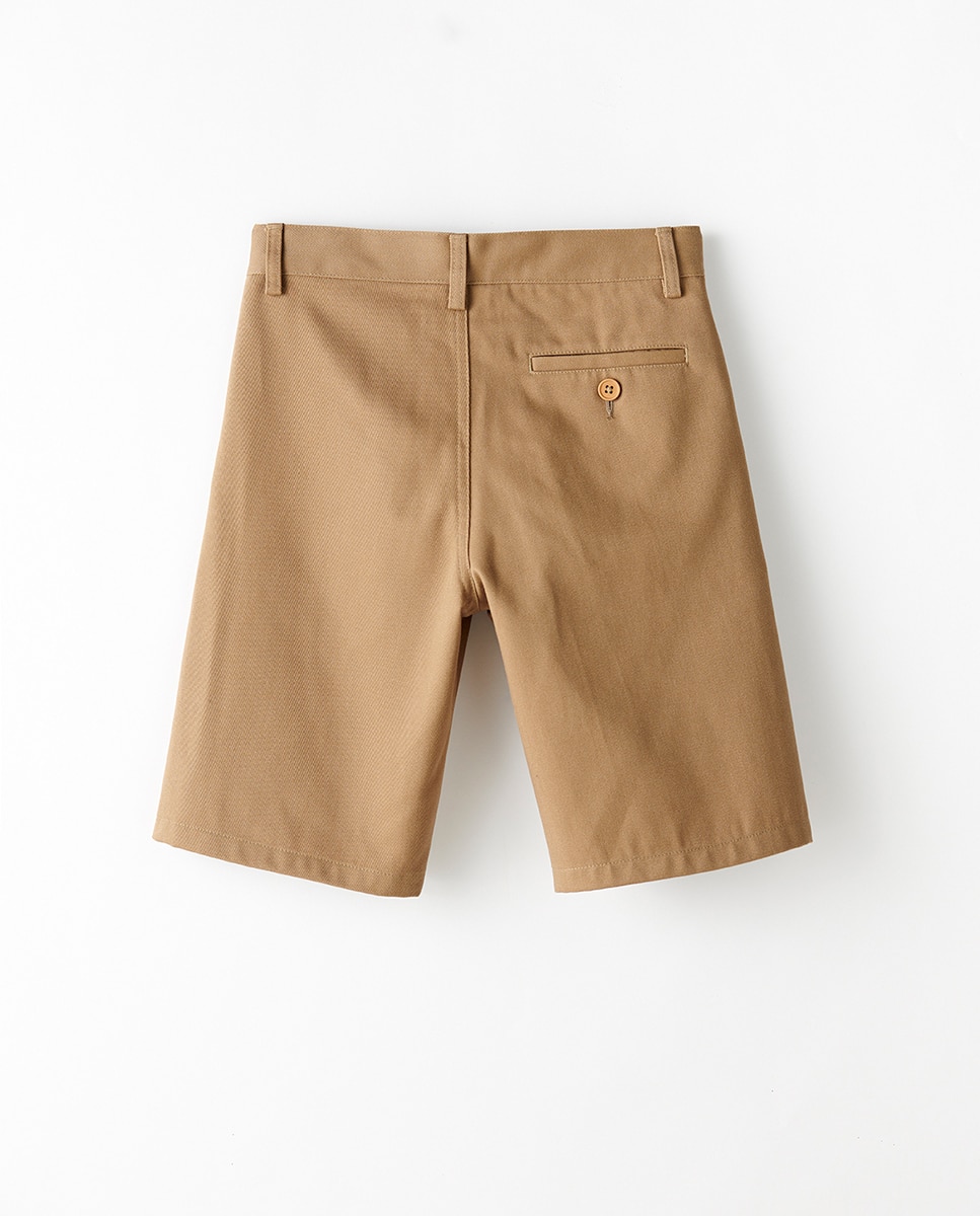 Pantalón corto chino cinturilla ajustable - Kids El Corte Inglés - Beige Beige-4