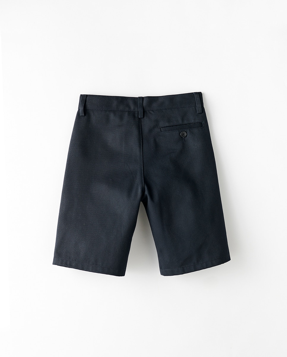 Pantalón corto chino cinturilla ajustable - Kids El Corte Inglés - Azul Azul-2