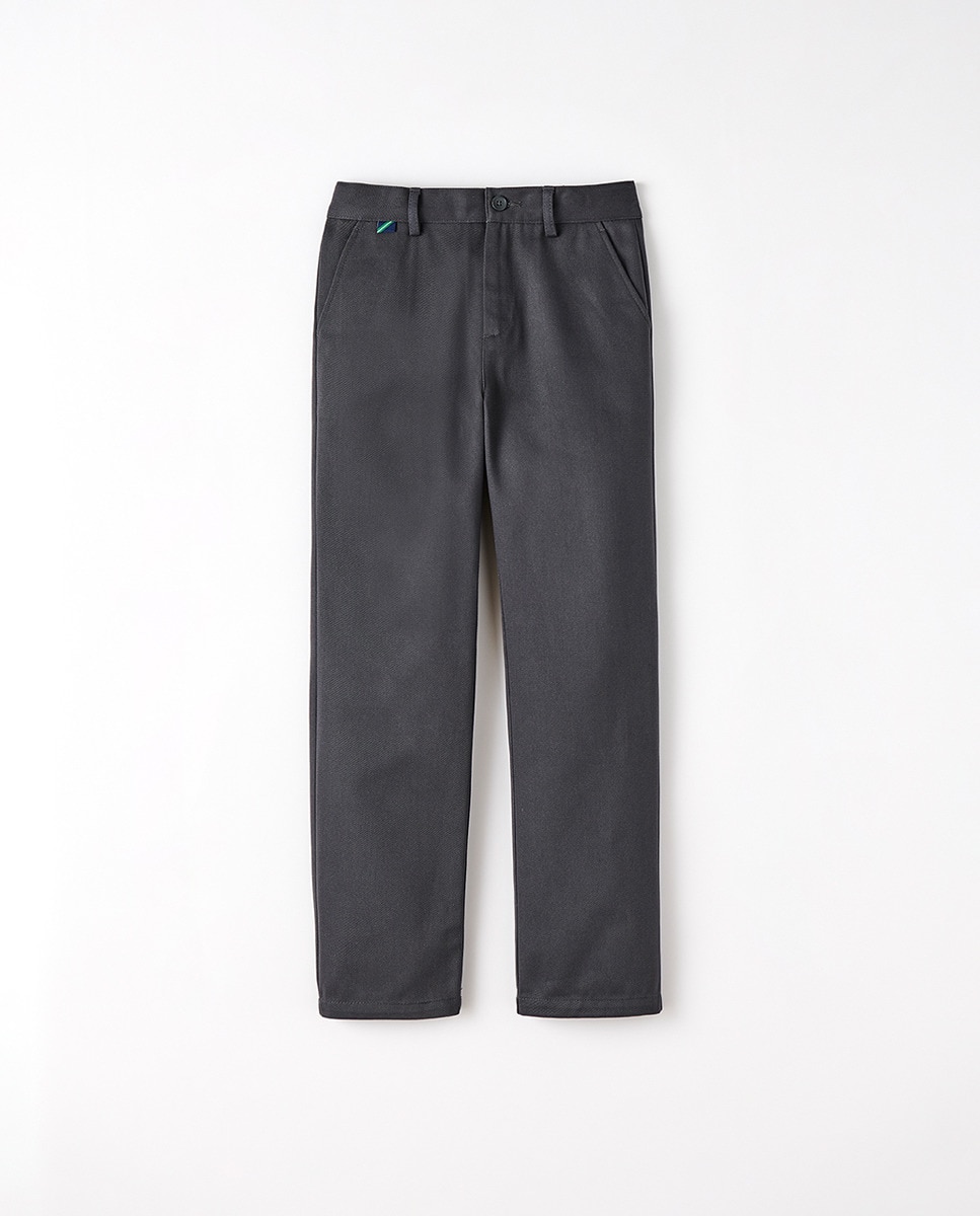 Pantalón largo chino cinturilla ajustable - Kids El Corte Inglés - Gris Gris-3