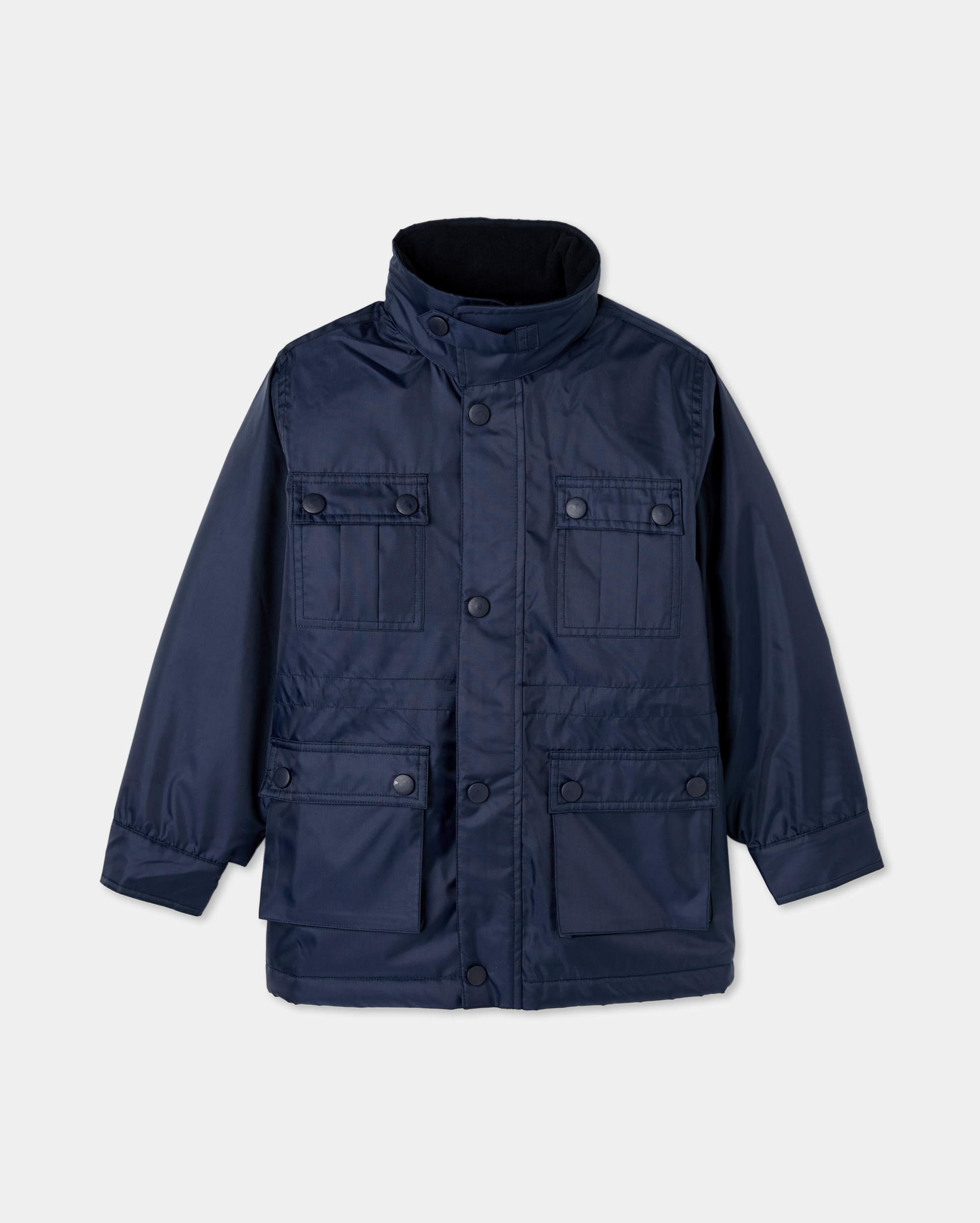 Chaquetón sport con capucha y multibolsillos - Kids El Corte Inglés - Azul marino Azul marino-2