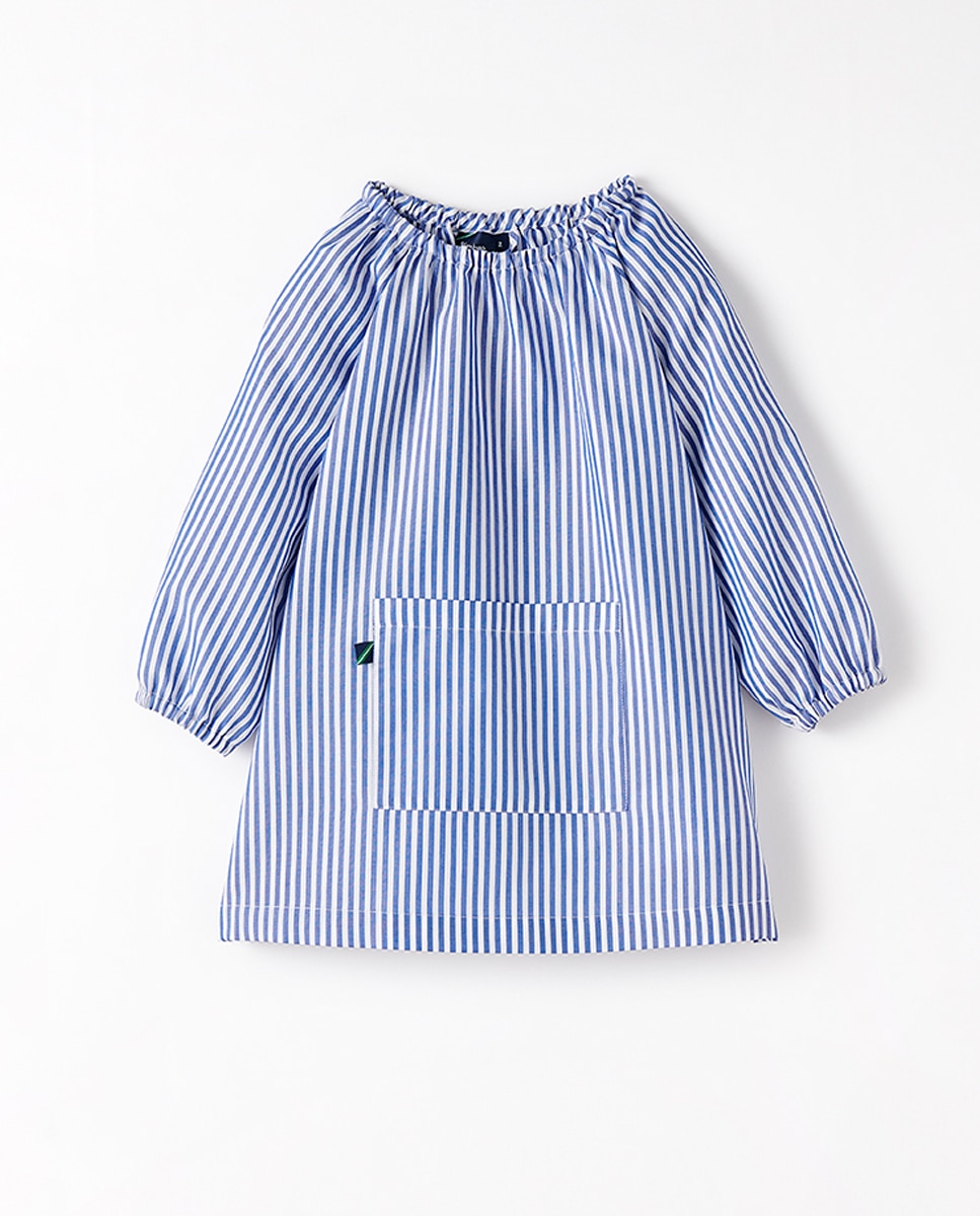 Imagen 0 de Babi con gomas en cuello y puños Azul