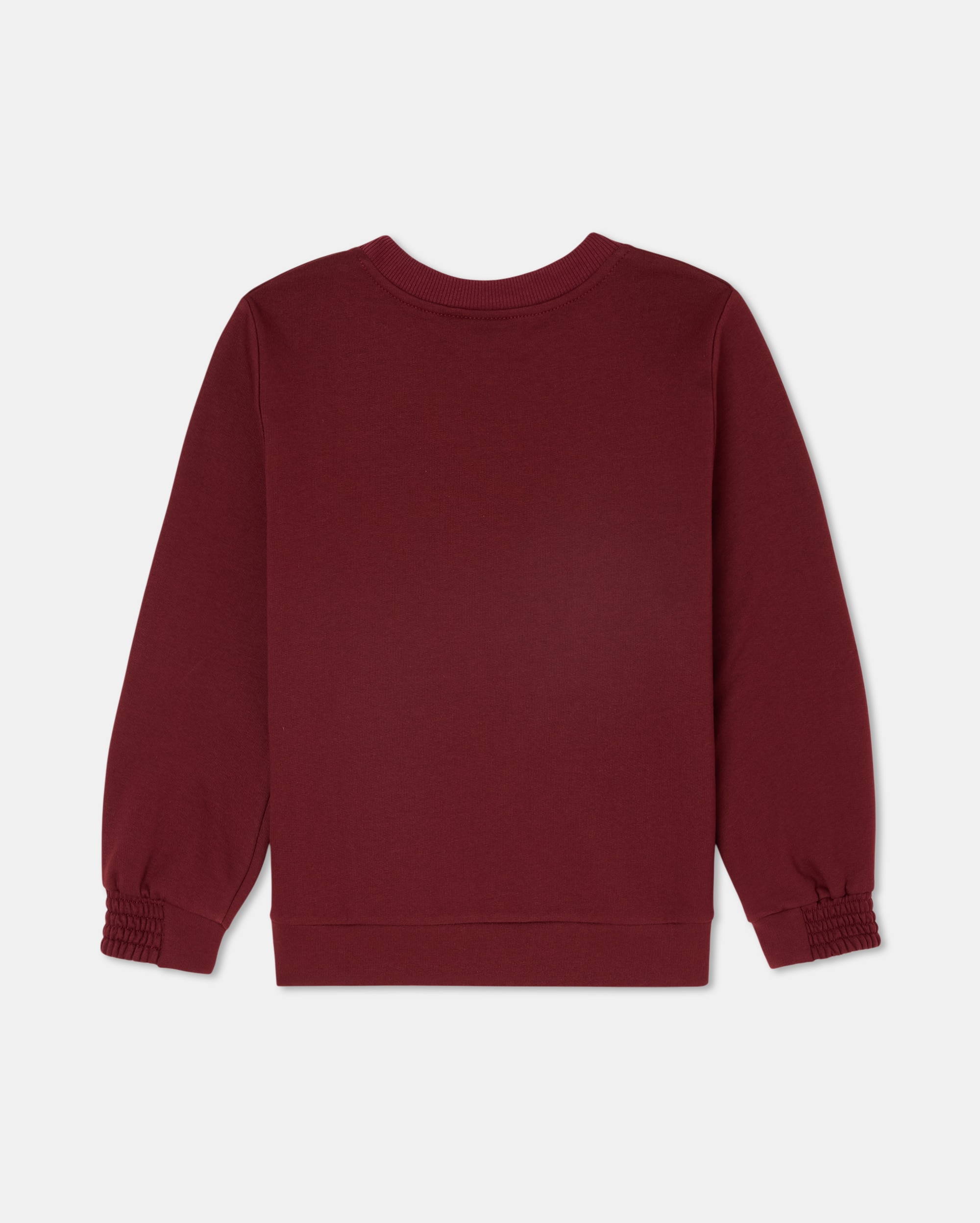 Sudadera cuello caja de uniformes - Kids El Corte Inglés - Granate Granate-2