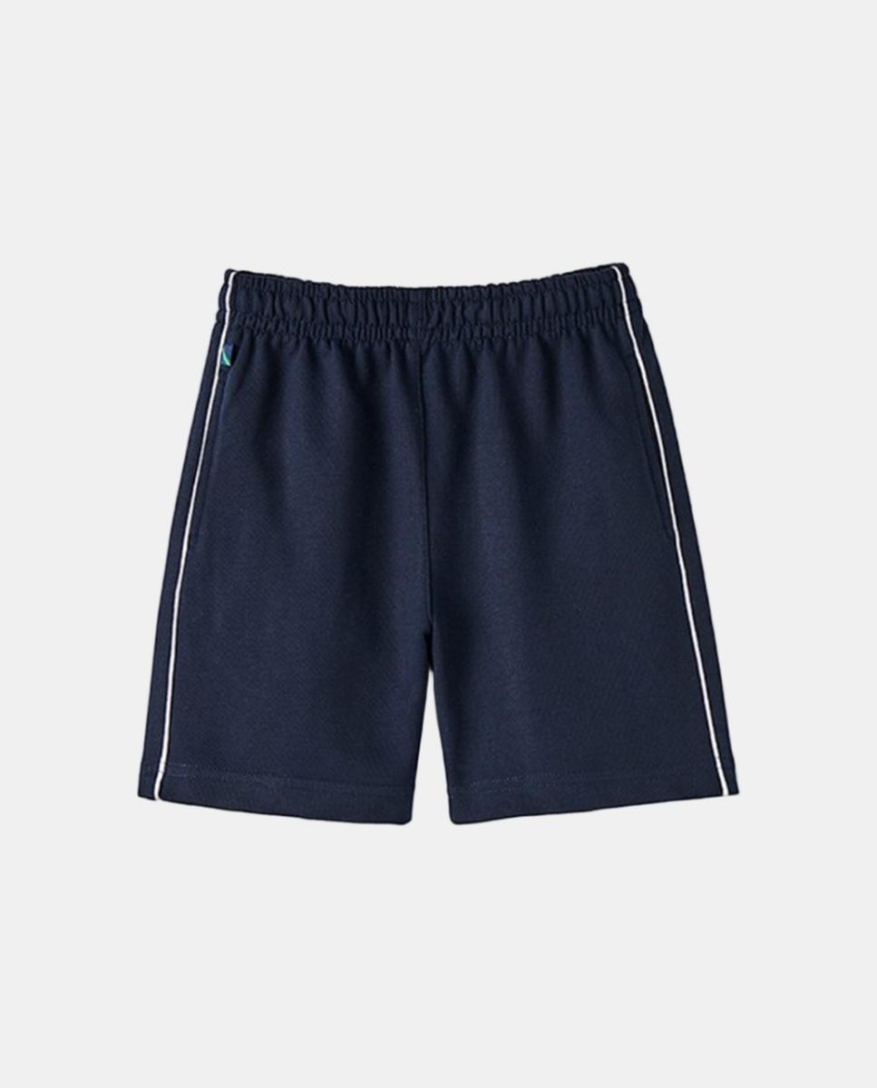 Bermuda deporte felpa con raya fina lateral - Kids El Corte Inglés - Azul marino Azul marino-1