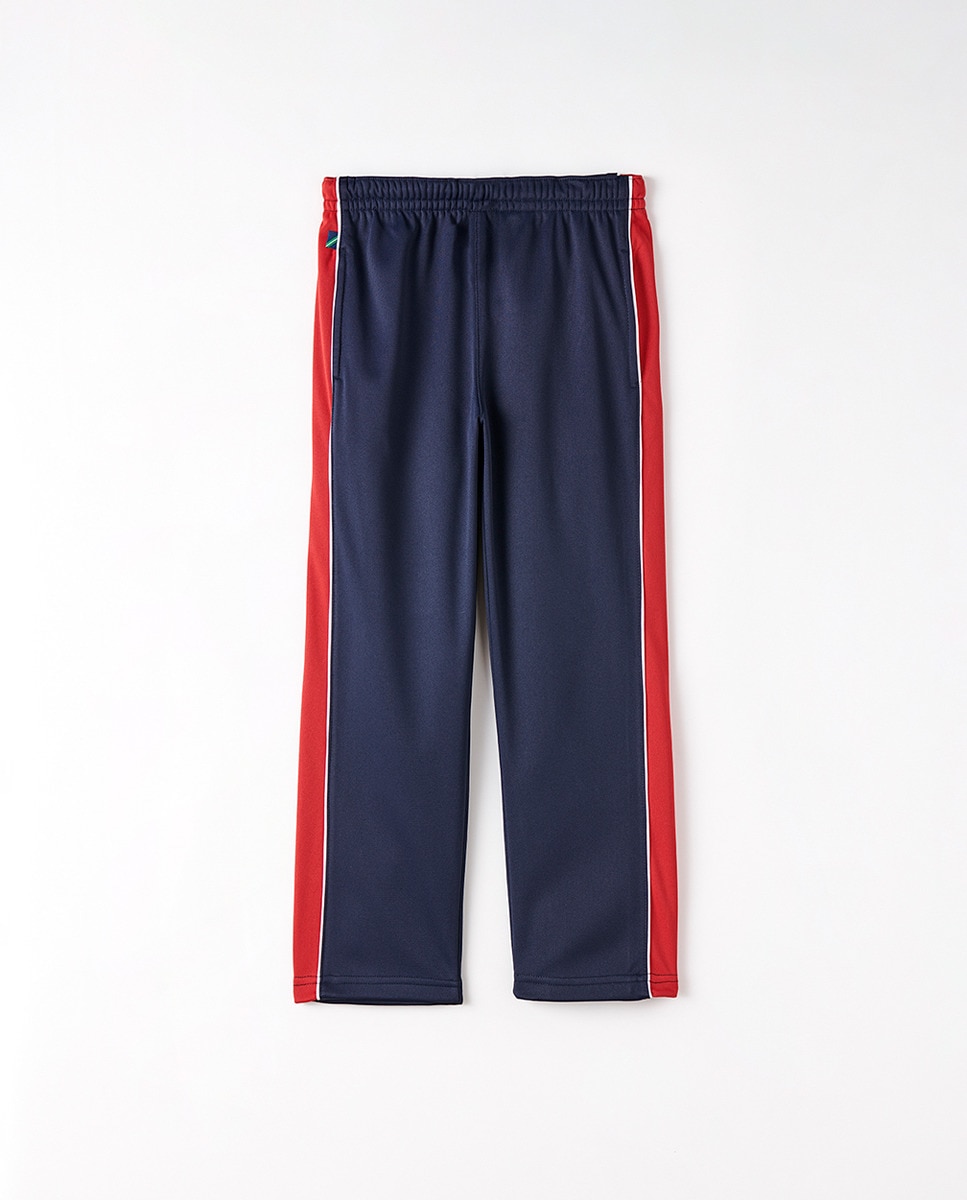 Pantalón poliéster con raya lateral - Kids El Corte Inglés - Azul marino Azul marino-1