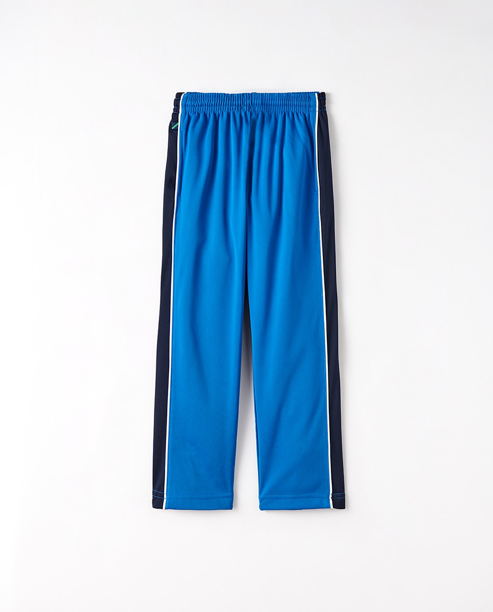 Pantalón poliéster con raya lateral - Kids El Corte Inglés - Azul Azul-3
