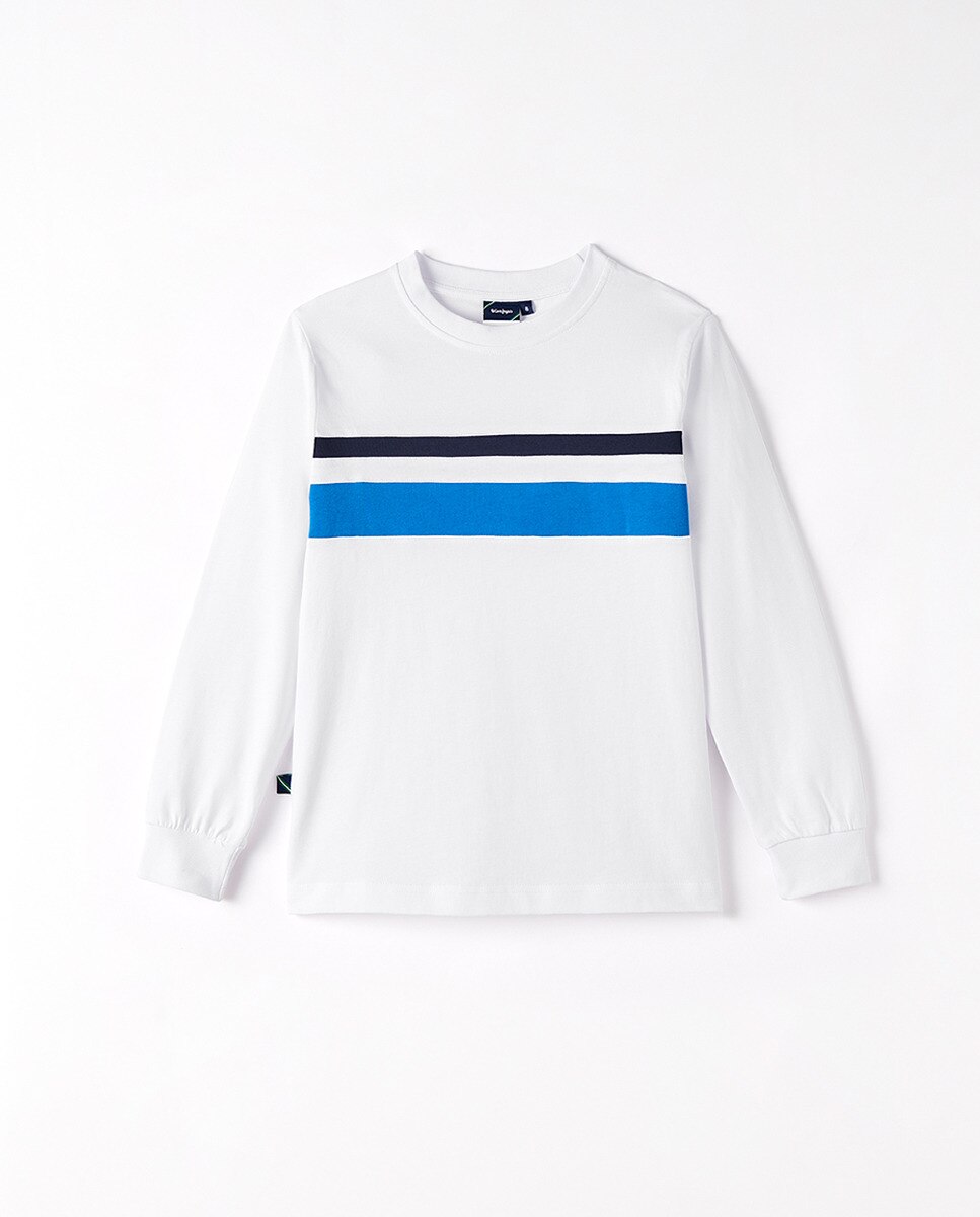 Camiseta manga larga rayas - Kids El Corte Inglés - Azul Azul-3