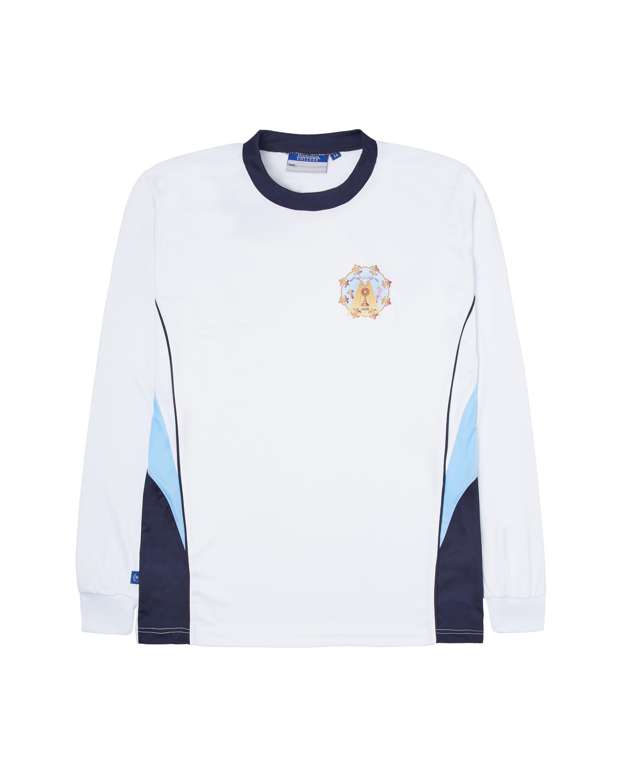 Imagen 0 de Camiseta de uniforme blanca y celeste Multicolor