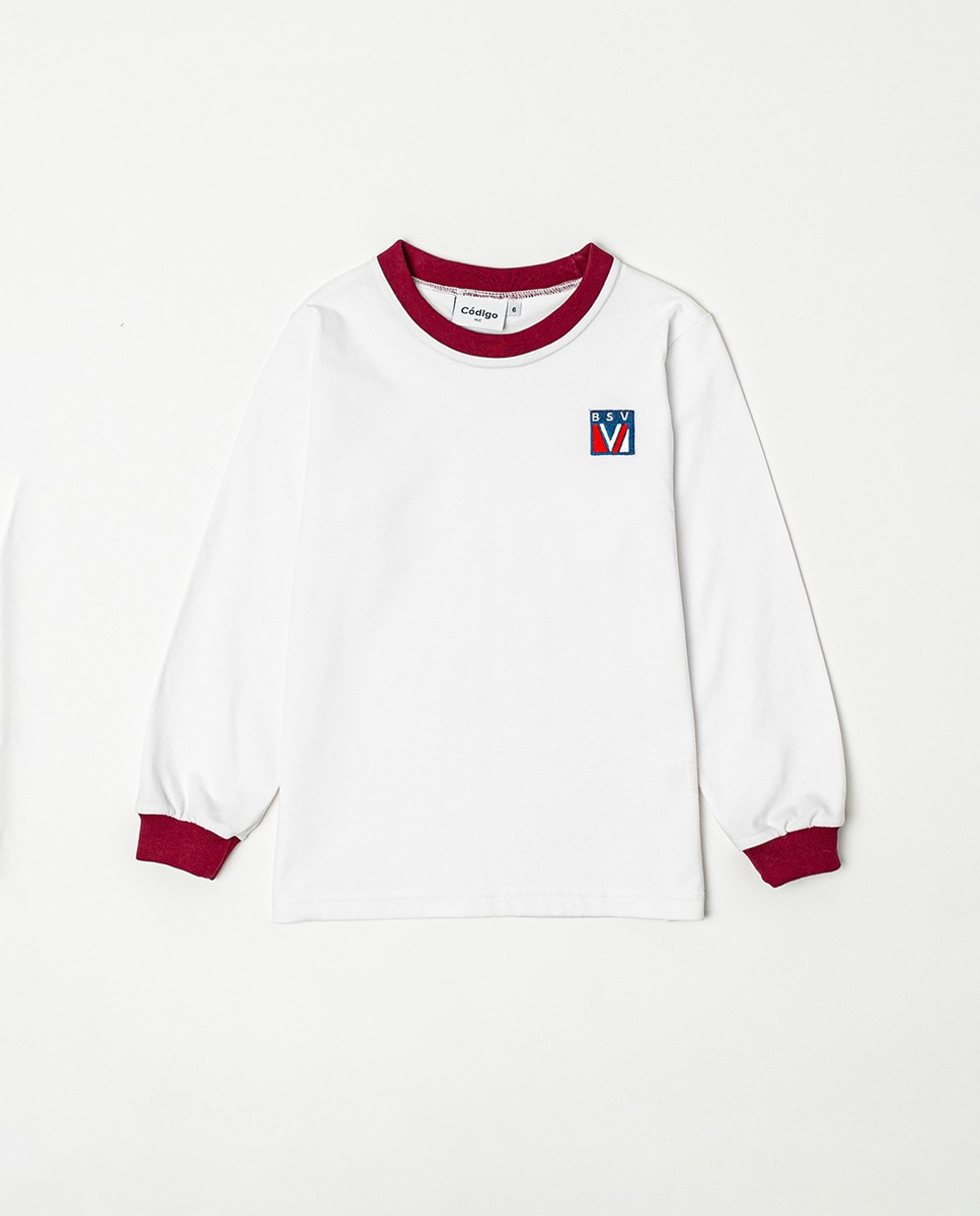Camiseta de manga larga de colegio - CODIGO VLC - Blanco Blanco-1