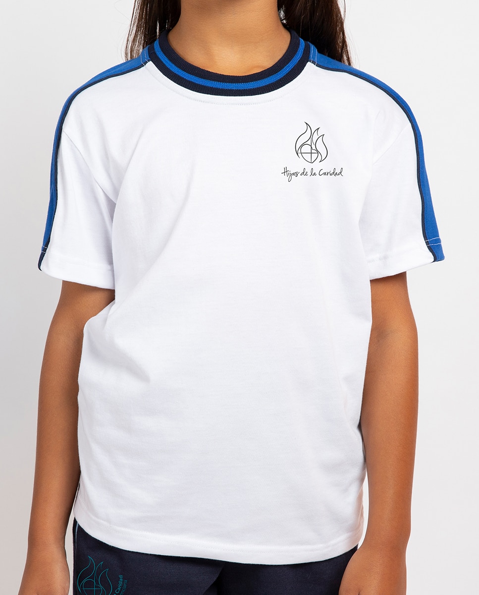 Camiseta deportiva de colegio - RUISELL - Blanco Blanco-1