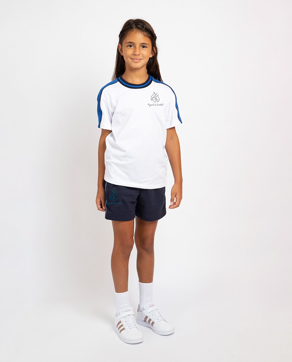 Camiseta deportiva de colegio - RUISELL - Blanco Blanco-2