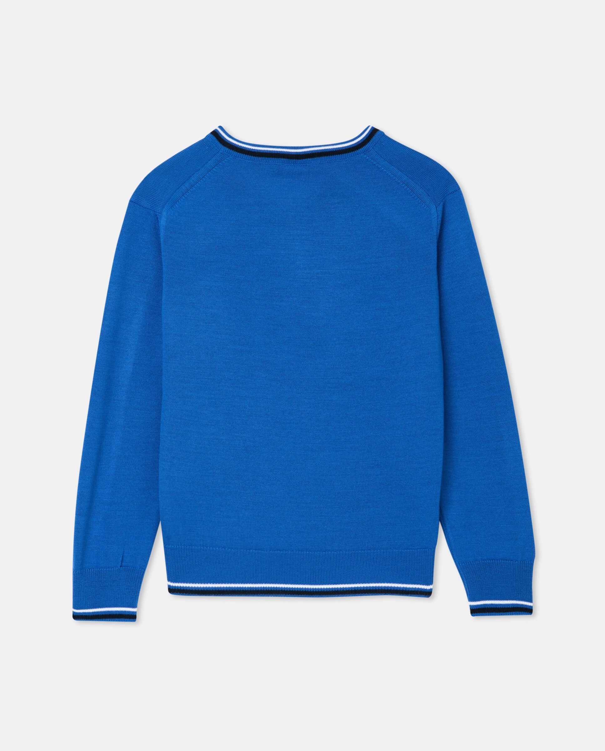 Jersey cuello pico con contrastes mezcla lana - Kids El Corte Inglés 2