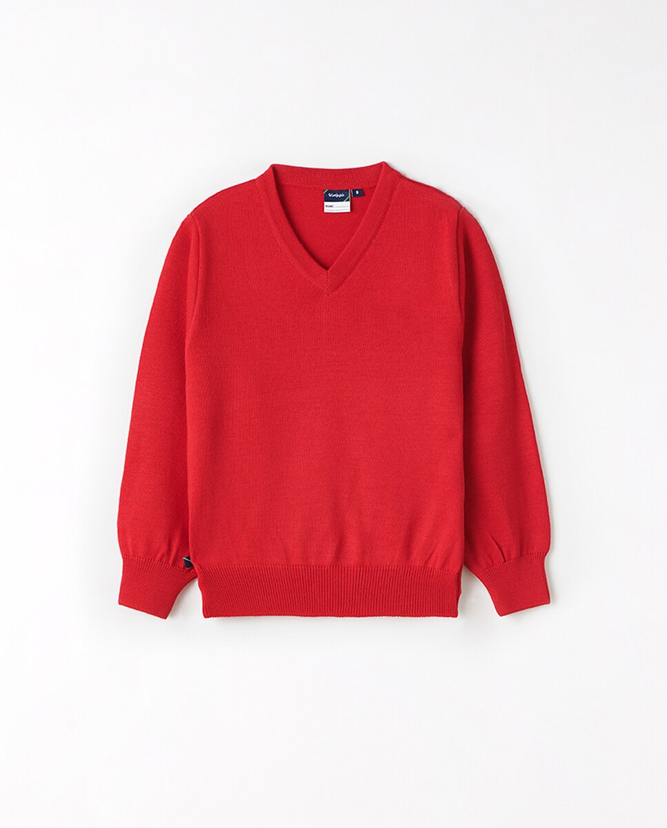 Jersey básico cuello pico Rojo Kids El Corte Inglés · El Corte Inglés